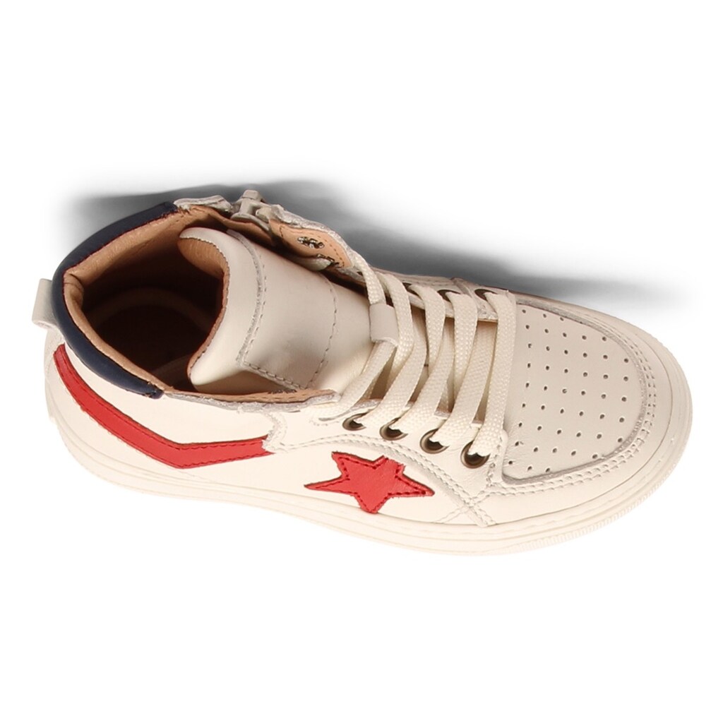 Schuhe Boots & Stiefel Bisgaard Sneaker »Isak«, mit coolen Kontrastdetails weiß-rot Schuhe Boots & Stiefel Bisgaard Sneaker »Isak«, mit coolen Kontrastdetails weiß-rot