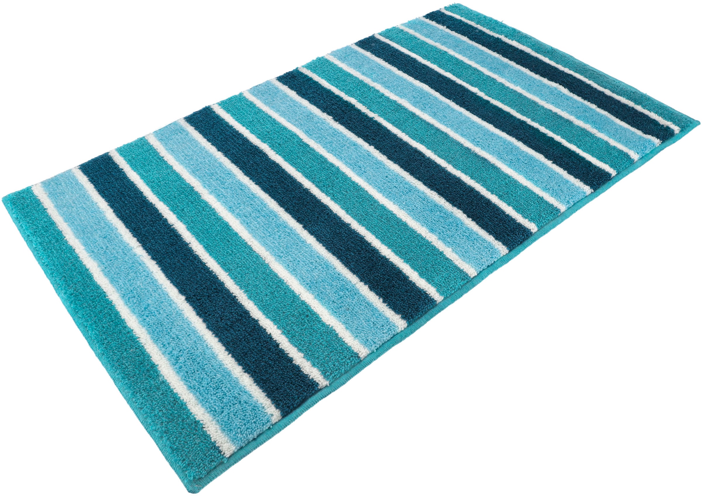 Badematte VOSSEN, H:16mm, blau, Polyacryl, Badematten, "»Fancy«"