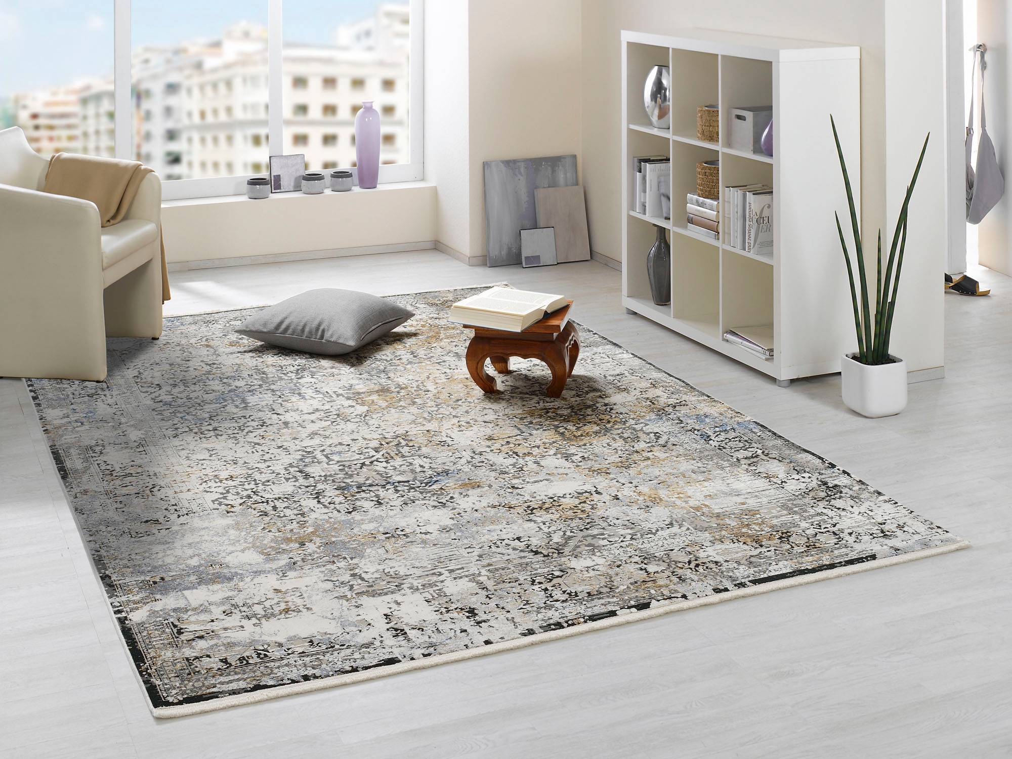OCI DIE TEPPICHMARKE "IMPRESSION CASSINA" rechteckig 8 mm Höhe Vintage, feine Fransen, leichter Glanz durch Viskose, Wohnzimmer