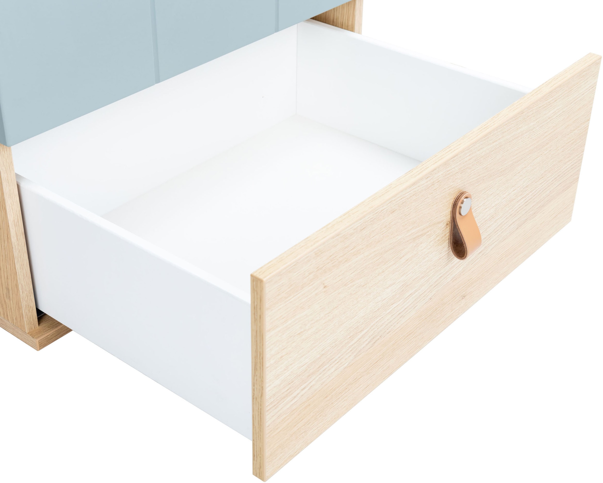 arthur berndt Babyzimmer-Komplettset »Babyzimmer-Set »Roofy« 3-teilig mit 1-türigem Kleiderschrank«, (Set, 3 tlg., Babymöbel-Set »Roofy« Kleiderschrank,Kinderbett+Wickelkommode)