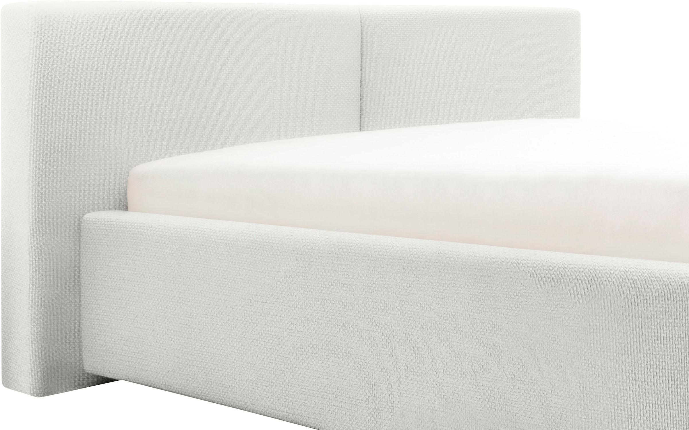 meise.möbel Polsterbett »Cube wahlweise mit Matratze und Bettkasten« extra flaches Kopfteil, erhältlich in den Breiten 140cm, 160cm & 180cm