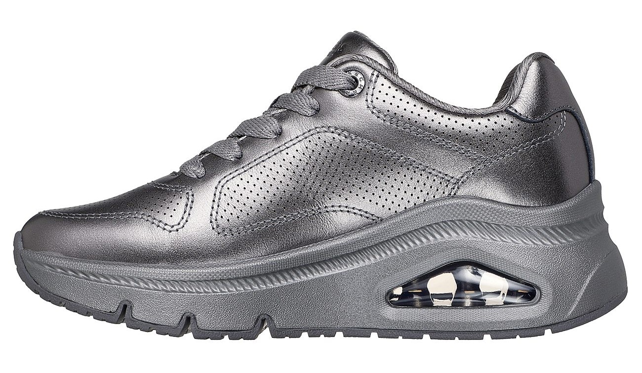 Skechers Sneaker »UNO ICON - LUSTROUS AIR«, Keilsneaker, Plateausneaker, Schnürschuh im Metallic Look