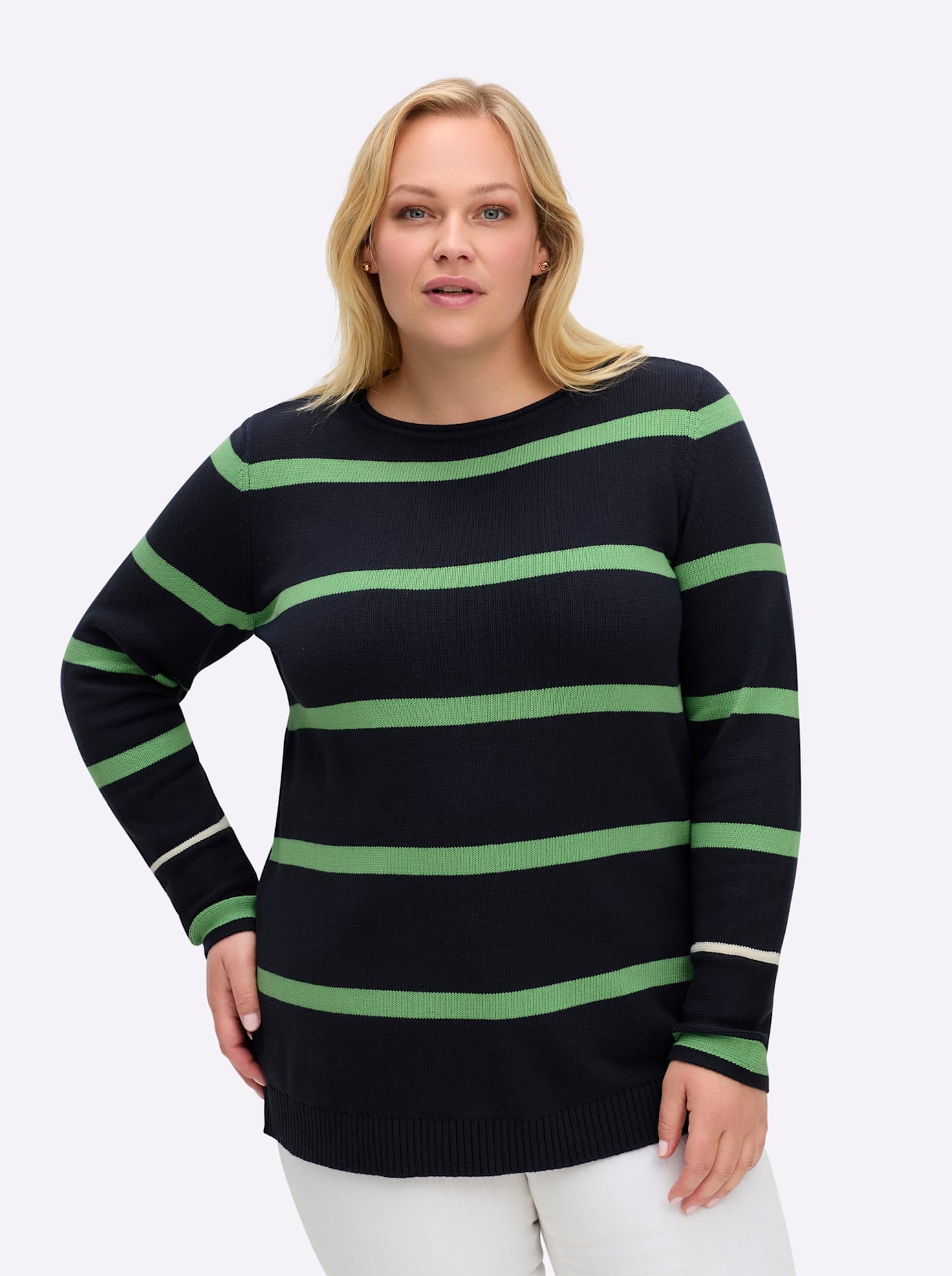 Sheego Rundhalspullover "Pullover" günstig online kaufen