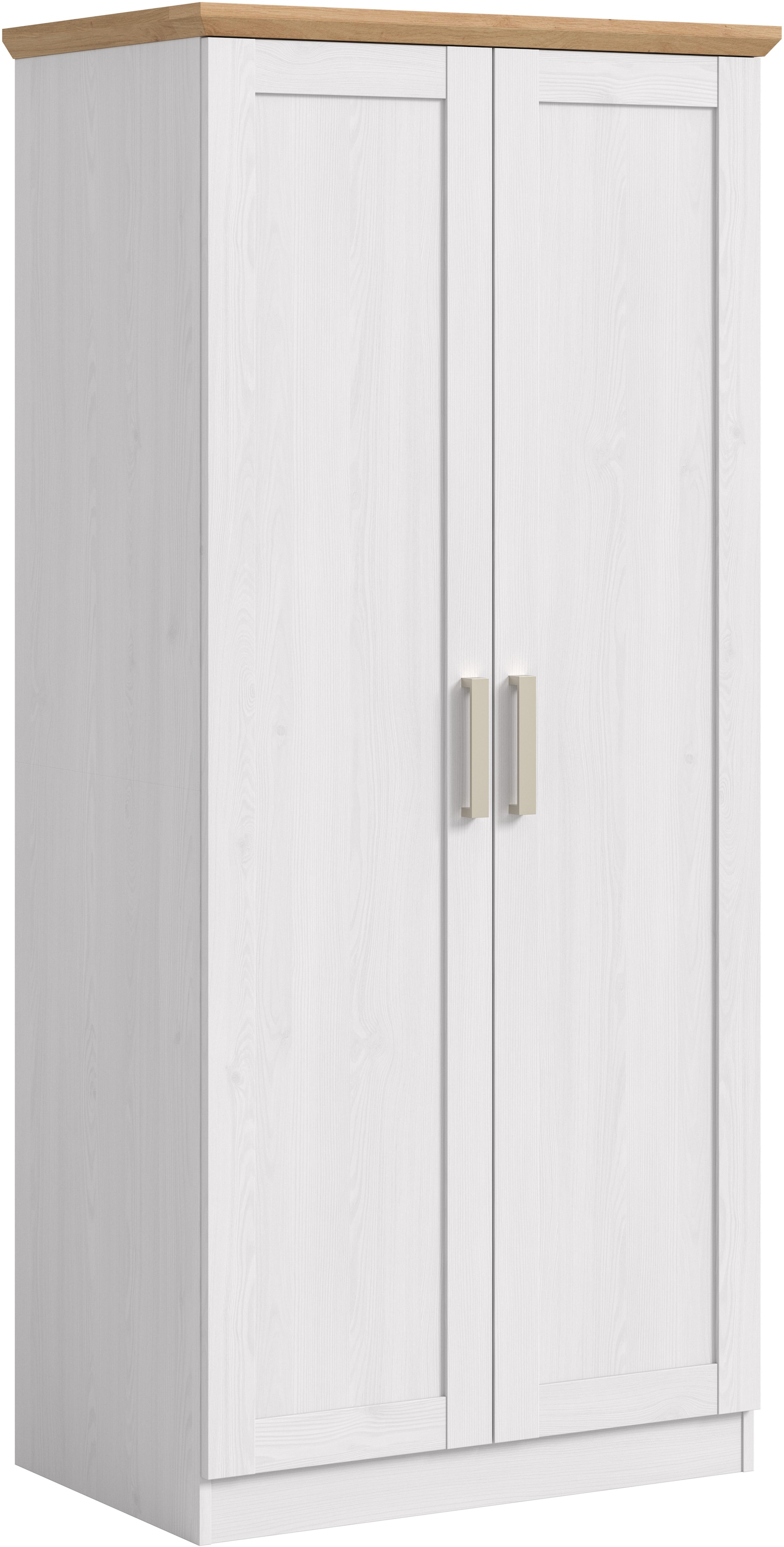 Home affaire Kleiderschrank "BAKKE, Kleiderschrank inkl. 1 Kleiderstange" 1 Stk. tlg. Kleiderschrank, Drehtürenschrank, Graderobenschrank, Mehrzweckschrabnk