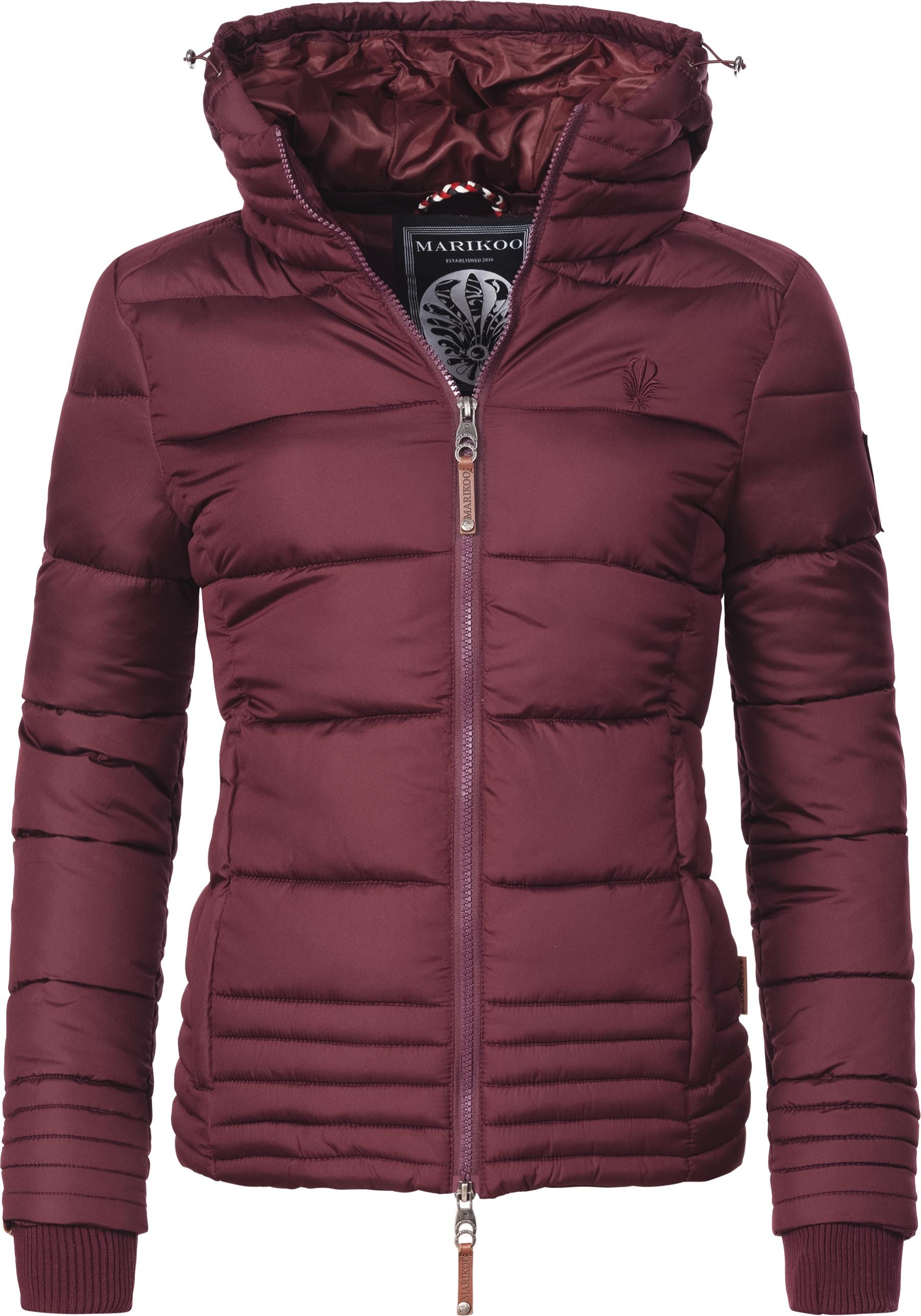 Marikoo Winterjacke "Sole", mit Kapuze, modisch taillierte Damen Steppjacke für den Winter