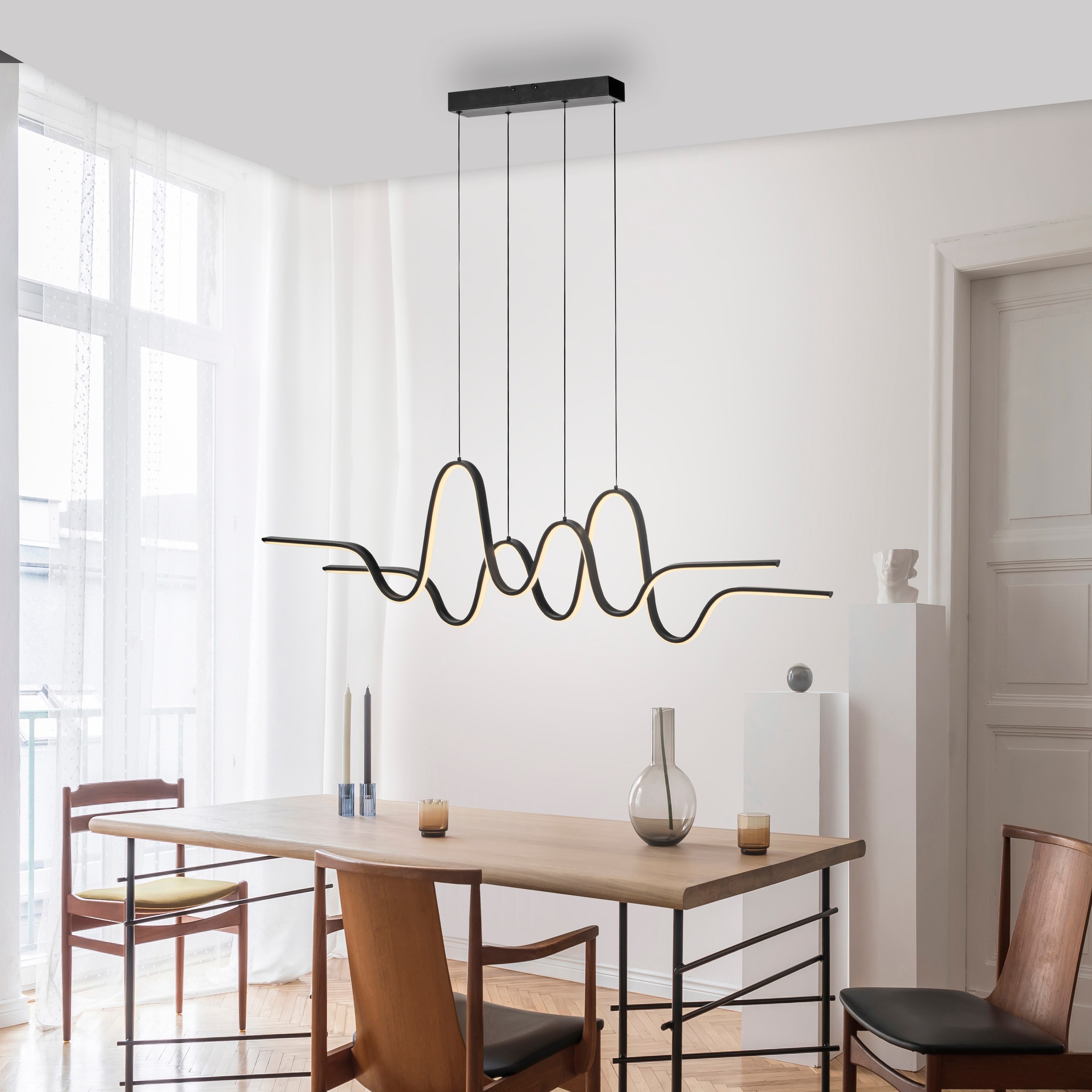 Paul Neuhaus Pendelleuchte »ALTITUDE«, 1 flammig, Leuchtmittel LED-Board | LED fest integriert, LED, dimmbar, Simply Dim, Memory, nach Trennung vom Netz, Comfort Lift