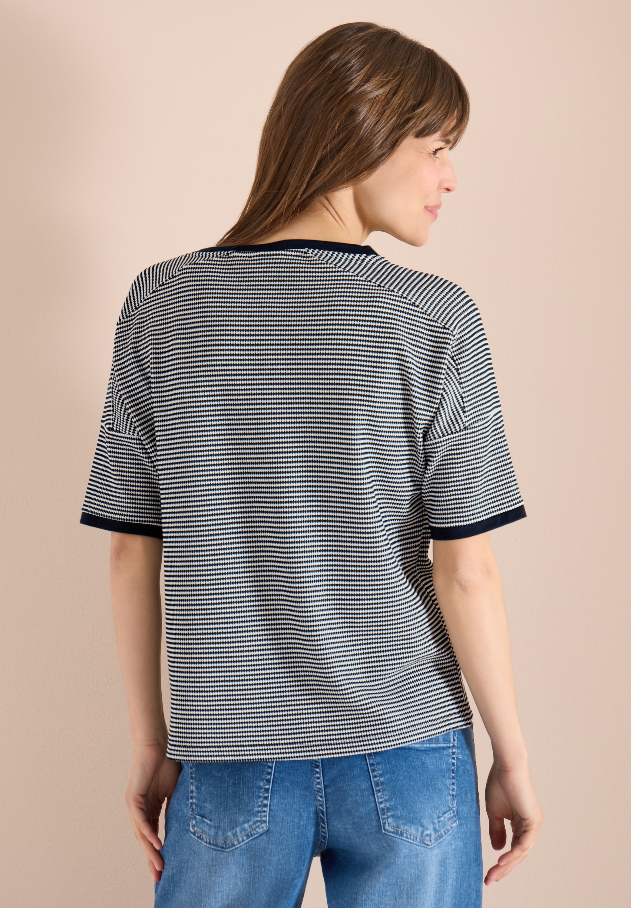 Cecil Rundhalsshirt mit U-Boot-Ausschnitt