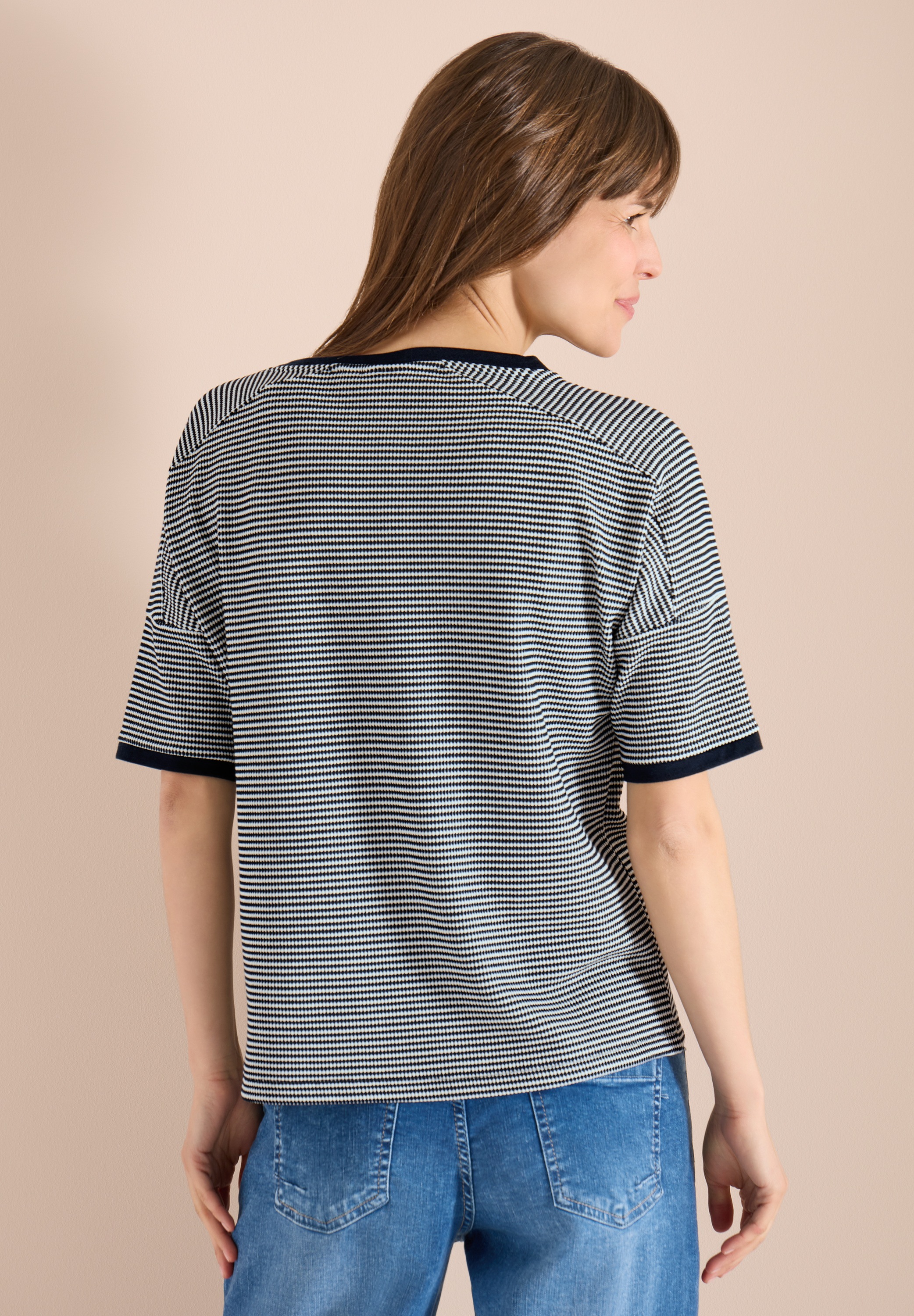 Cecil Rundhalsshirt mit U-Boot-Ausschnitt günstig online kaufen