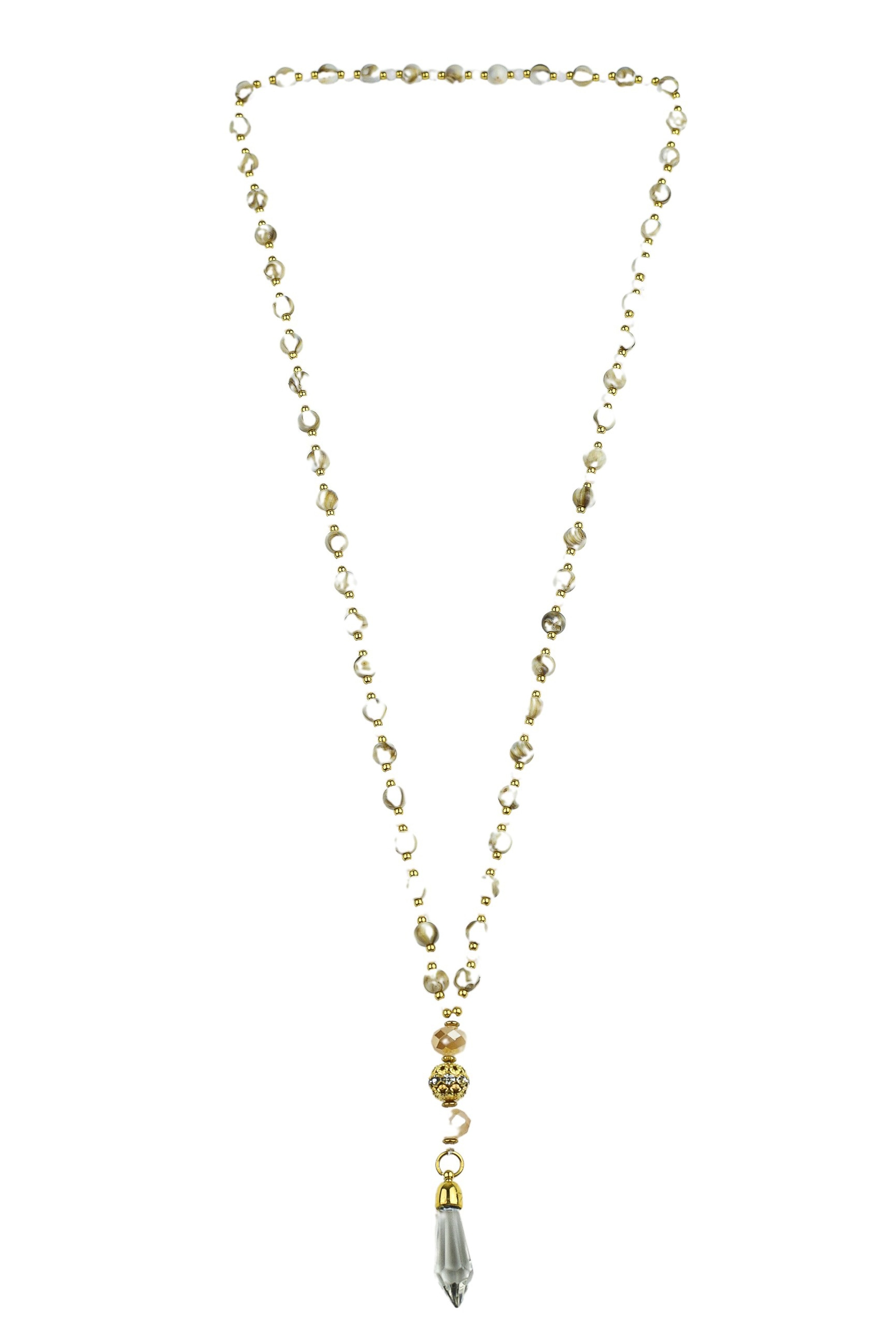 COLLEZIONE ALESSANDRO Lange Kette »Marinha« Glasanhänger in Pendelform
