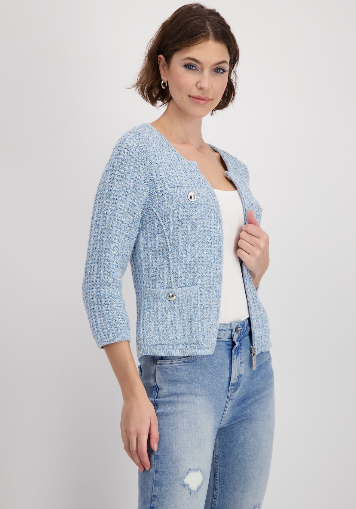 Monari Strickjacke, mit Zierknöpfen