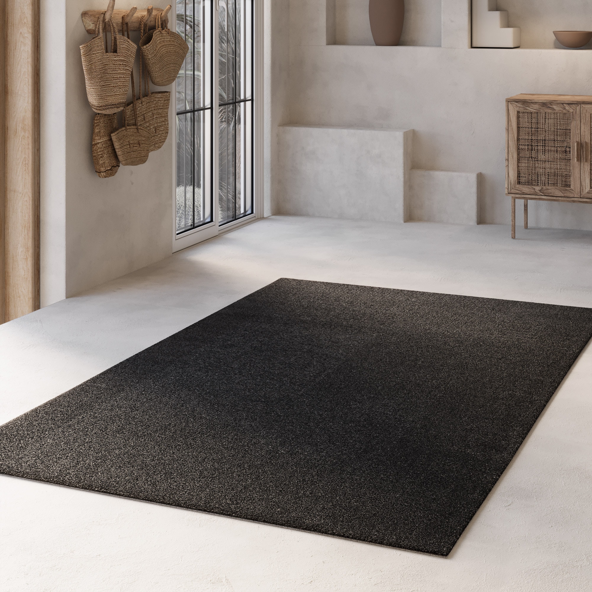 Wecon home Basics Hochflor-Teppich "Nova" quadratisch 25 mm Höhe Shaggy, ge günstig online kaufen