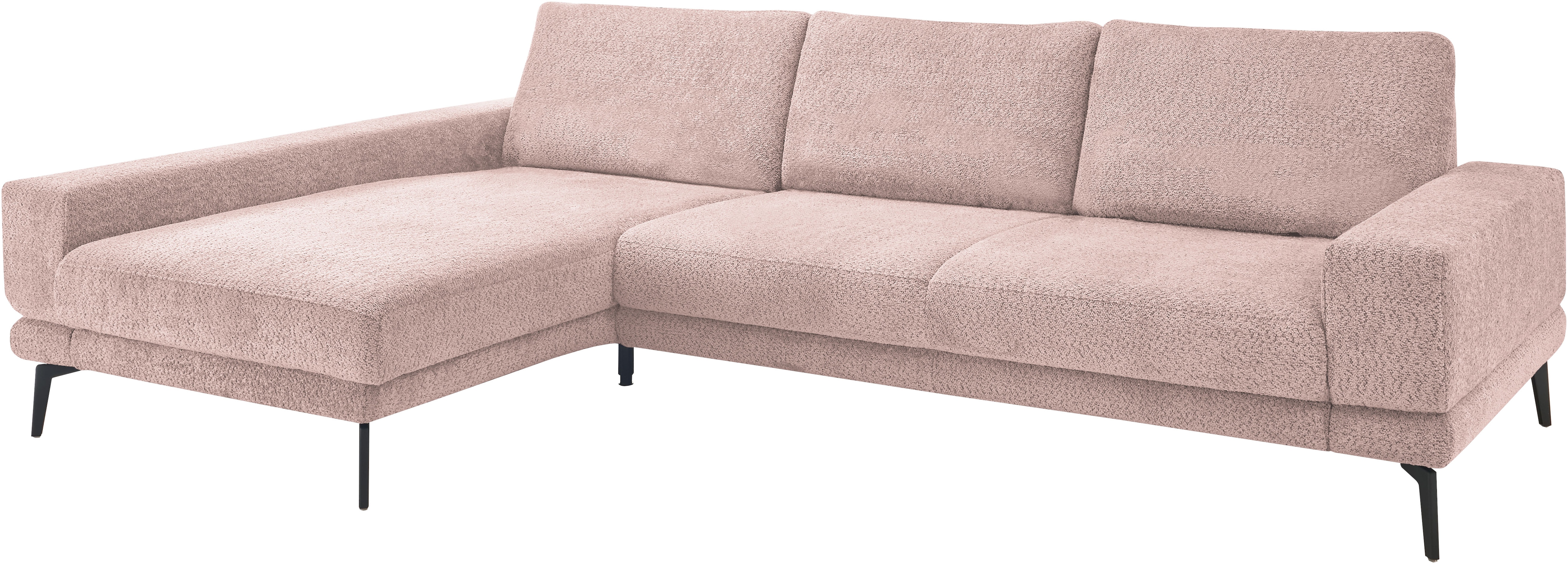 set one by Musterring Ecksofa "SO 3600 optimaler Sitzkomfort in Federkern o. Kaltschaum, 2 Sitzhöhen" Sitzhöhe 44 cm, Kaltschaum, B 293 x T 180 cm, Kama rose