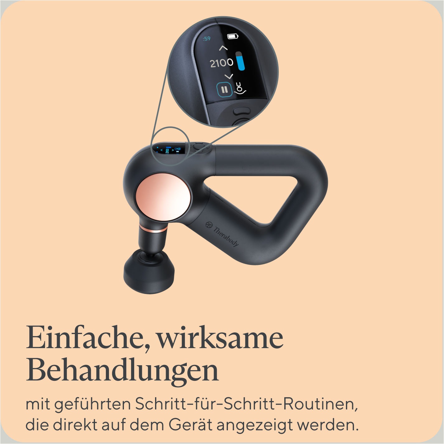 Therabody Massagepistole »Theragun Sense, Stressreduktion, Schmerzlinderung, Erholung«, geführte Atemübungen inkl. TheraMind Klang Therapie