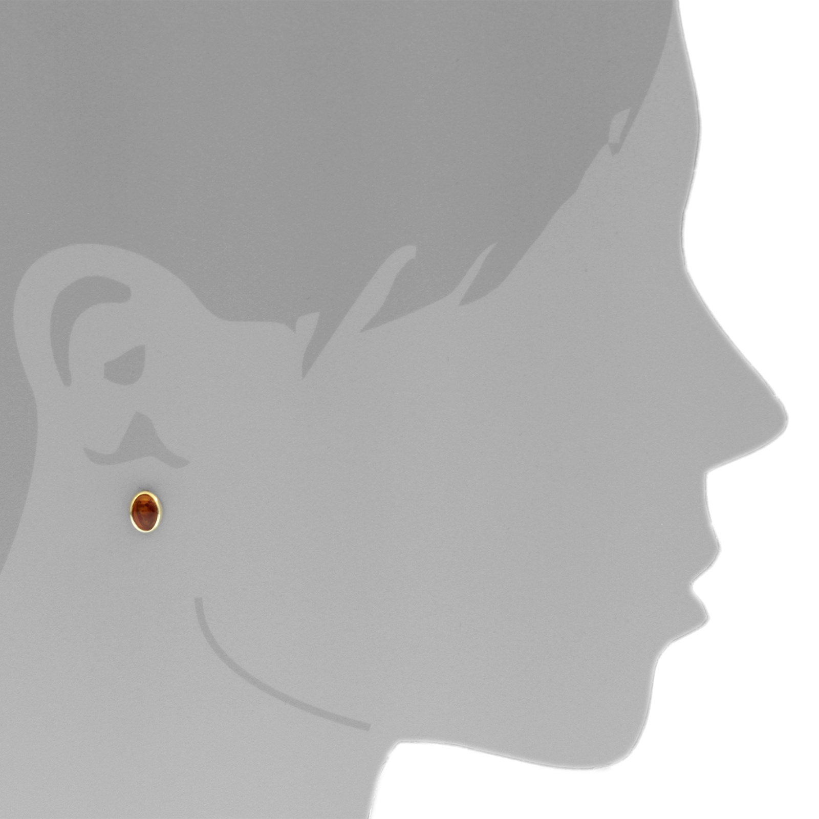OSTSEE-SCHMUCK Paar Ohrstecker »Ostsee-Schmuck Ohrstecker Classic 8 x 6 mm«, (2 tlg.)