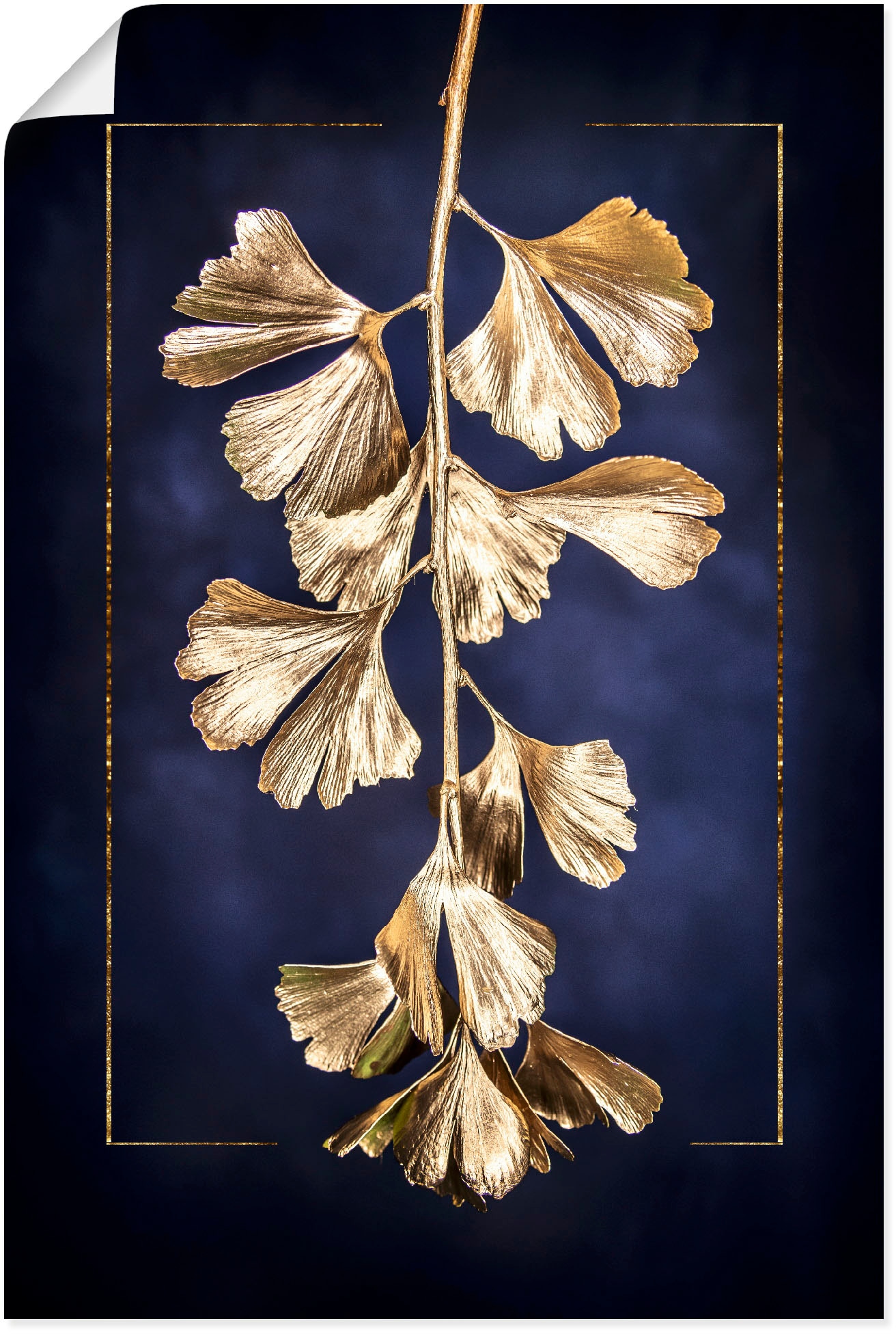 Artland Wandbild BAUR Wandaufkleber in Alubild, als (1 Leinwandbild, kaufen | versch. Gingko«, Größen Poster Blätterbilder, »Goldener oder St.)