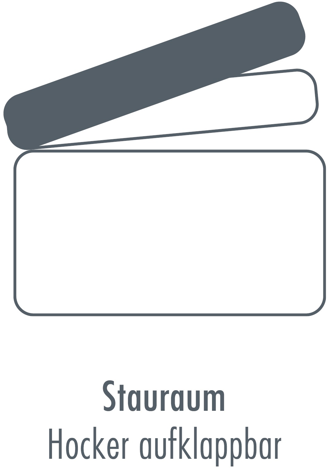 Die PlanBar Hocker »PN-EM23166«, Aufklappbar mit Stauraum, stylische Metallfüße