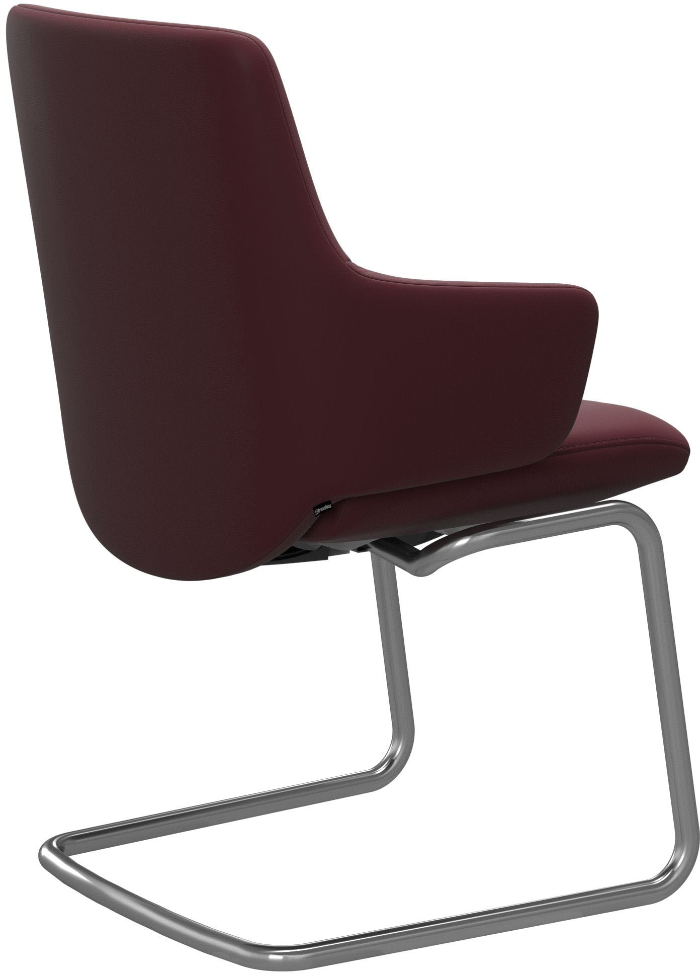 Stressless® Polsterstuhl »Laurel«, Leder BATICK, Low Back mit Armlehne, Größe L, mit Beinen aus Stahl in Schwarz matt