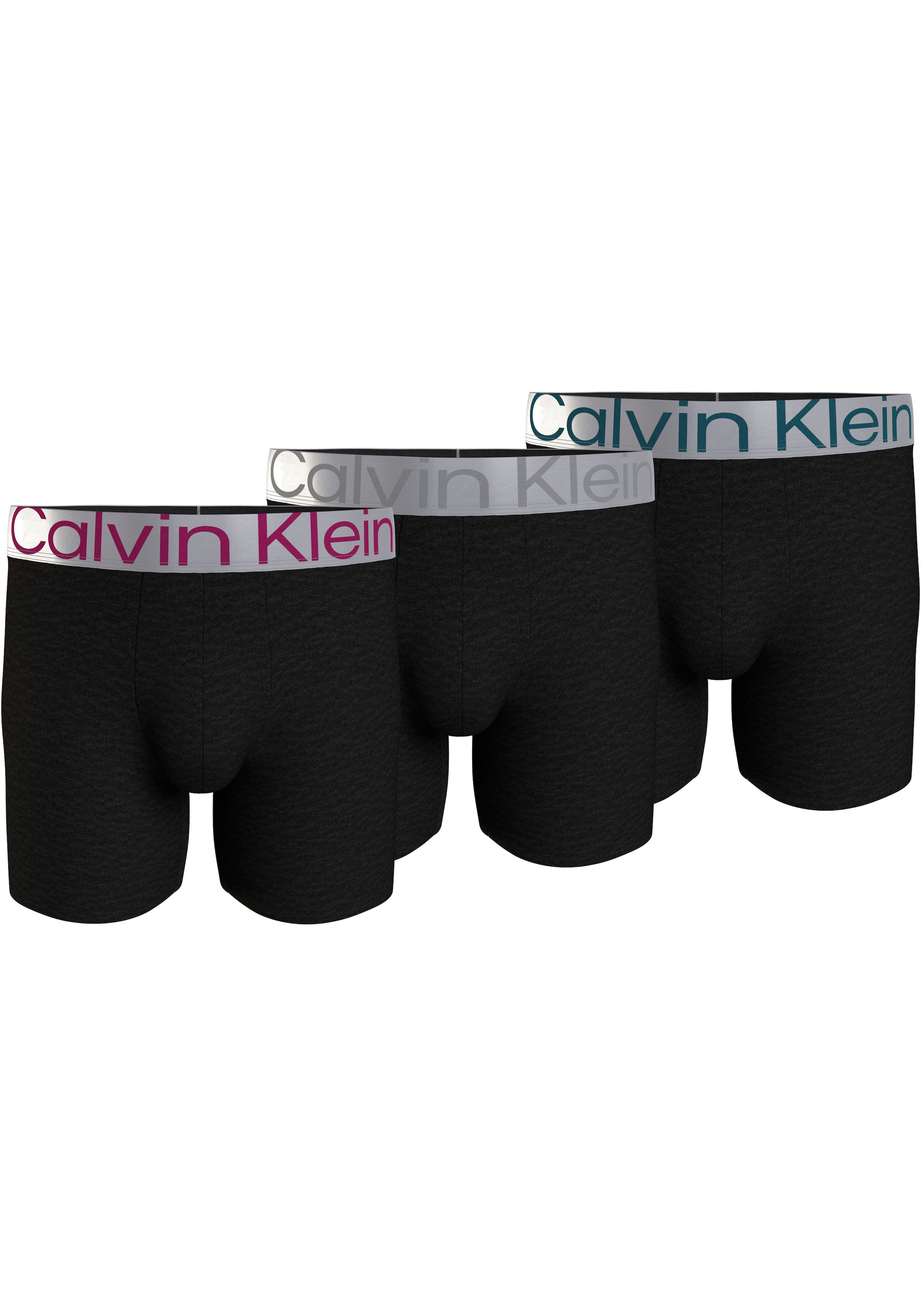 Calvin Klein Underwear Boxershorts »BOXER BRIEF 3PK«, (Packung, 3 St., 3er-Pack), mit breitem Logo-Elastikbund