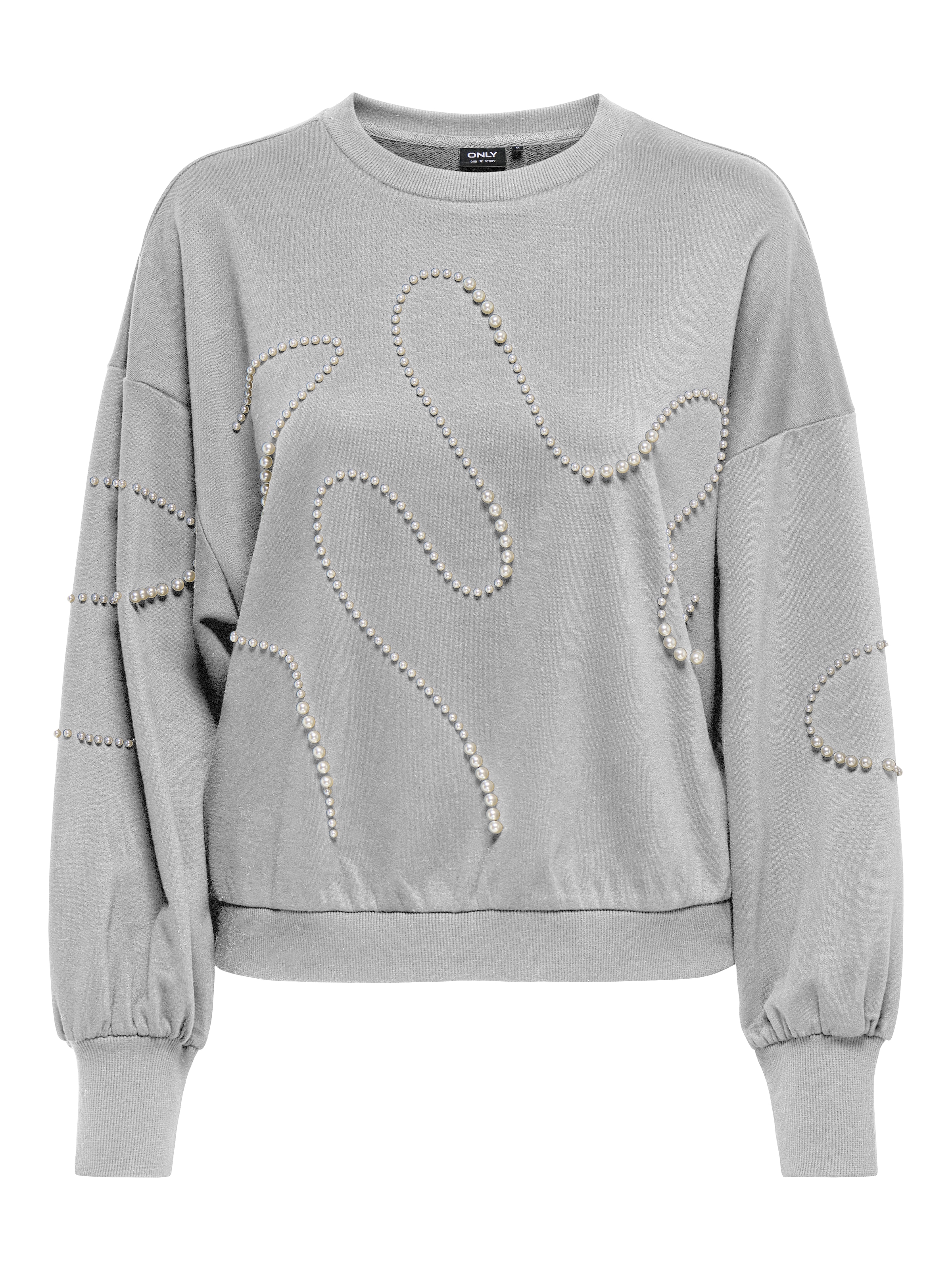 ONLY Sweatshirt "ONLBROOK L/S PEARL DETAIL CS SWT" günstig online kaufen