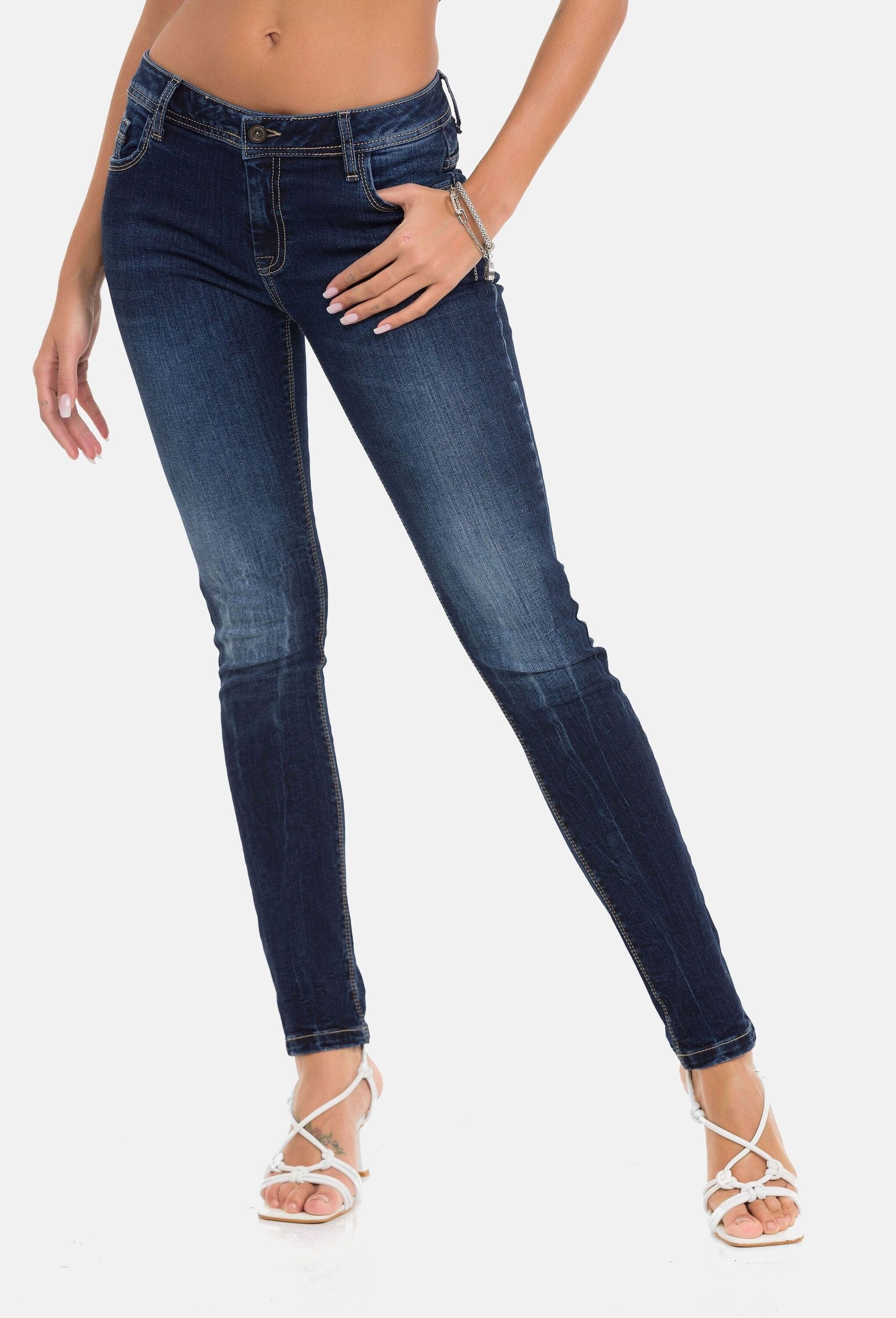 Cipo & Baxx Slim-fit-Jeans "Cipo & Baxx Jeans" im Used-Look, WD443