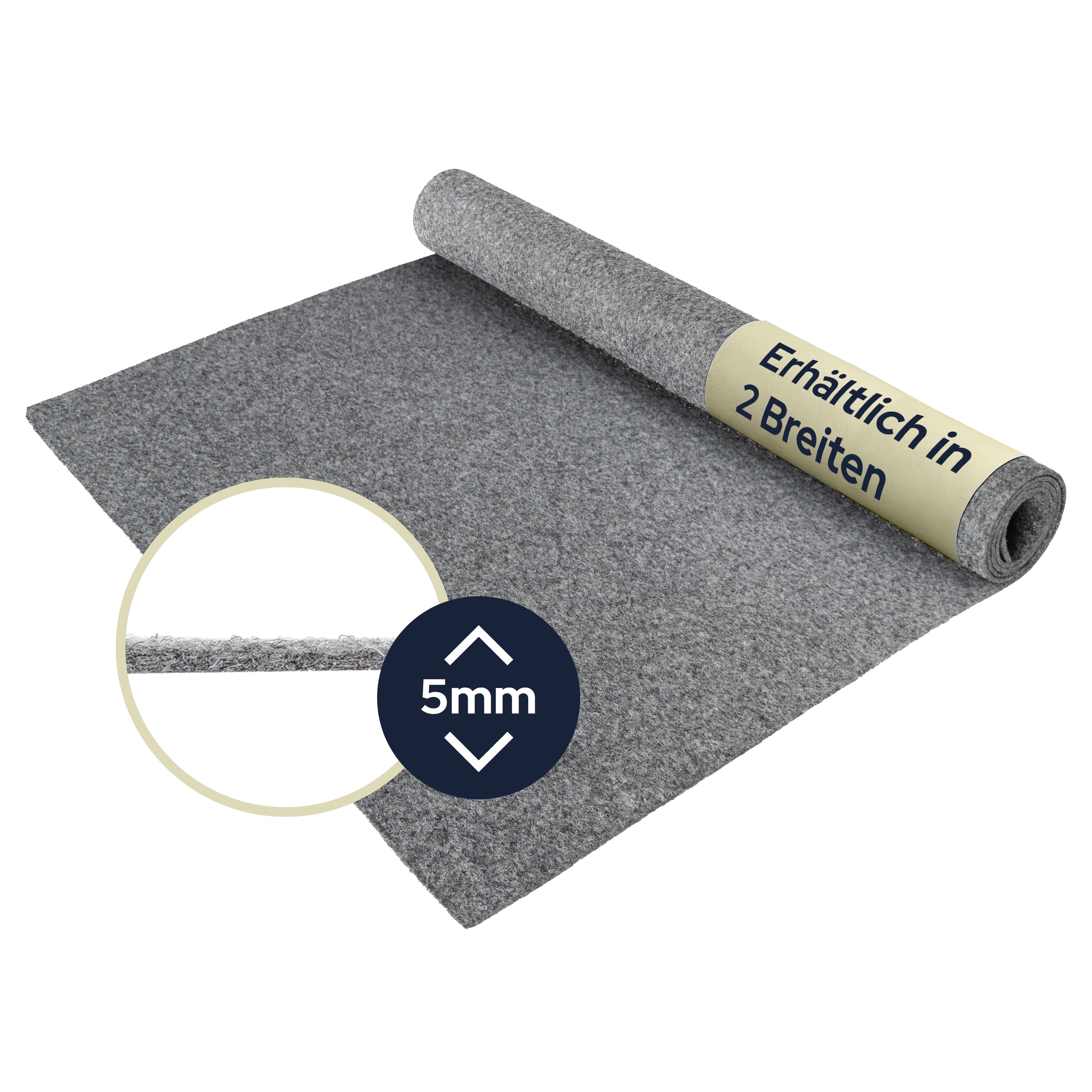 Thumbnail - Primaflor-Ideen in Textil Teppichboden "Nadelfilz REWIND, Made in Belgium", rechteckig, 5 mm Höhe, Breite 200 cm, Uni Fa...