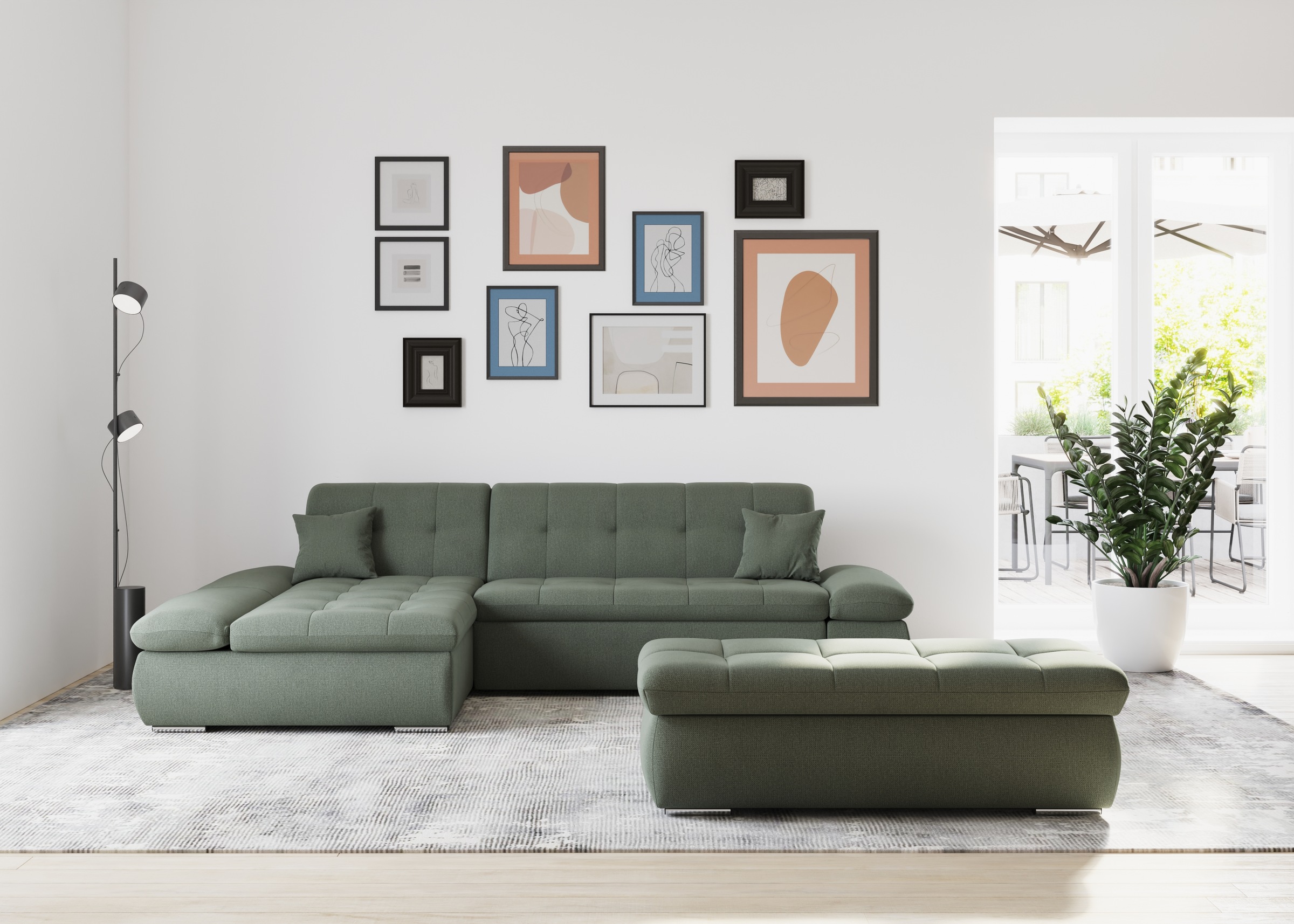 DOMO collection Ecksofa "Moric, L-Form, XXL-Sofa - Breite 300cm", wahlweise günstig online kaufen