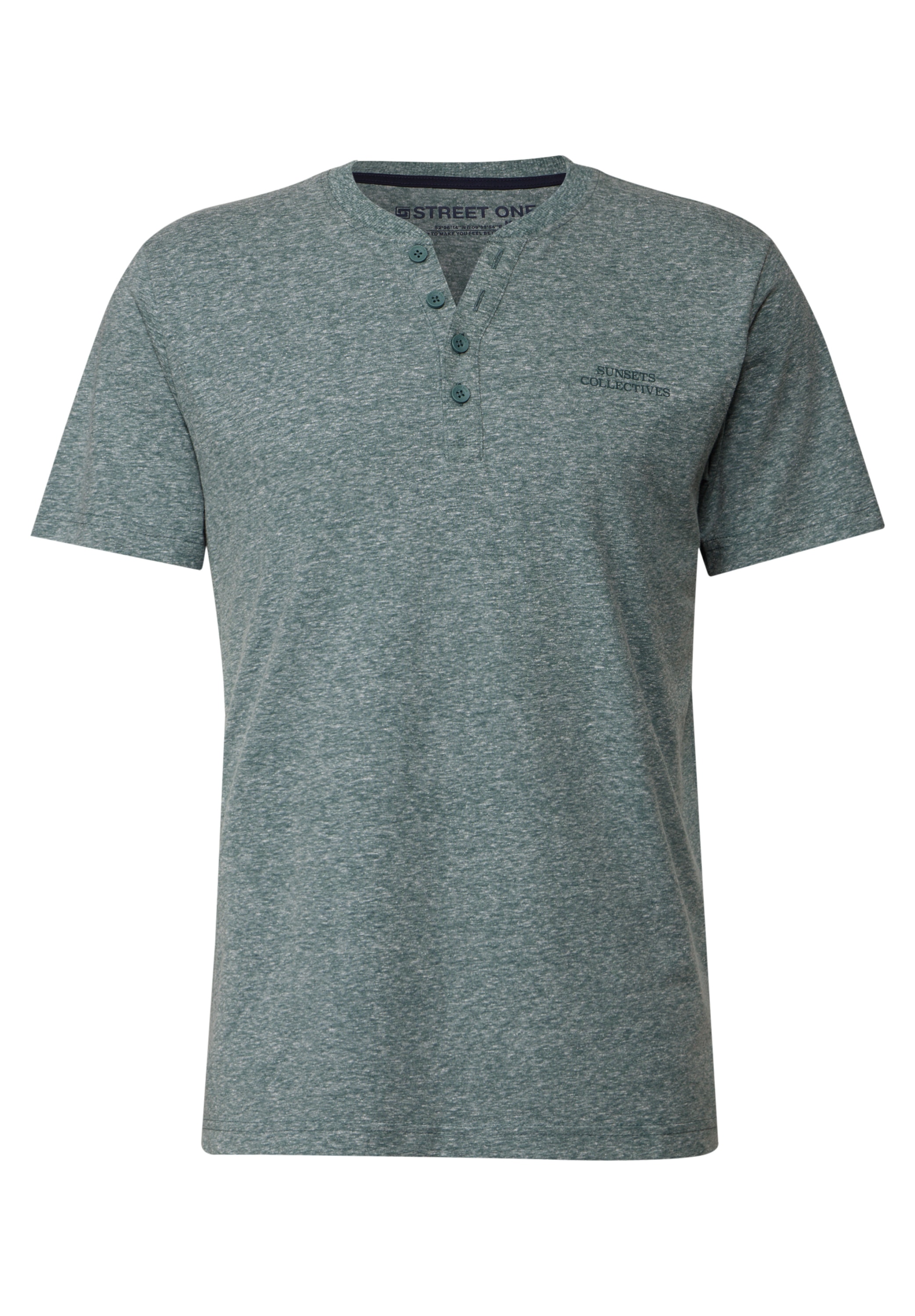 STREET ONE MEN T-Shirt, aus softem Materialmix