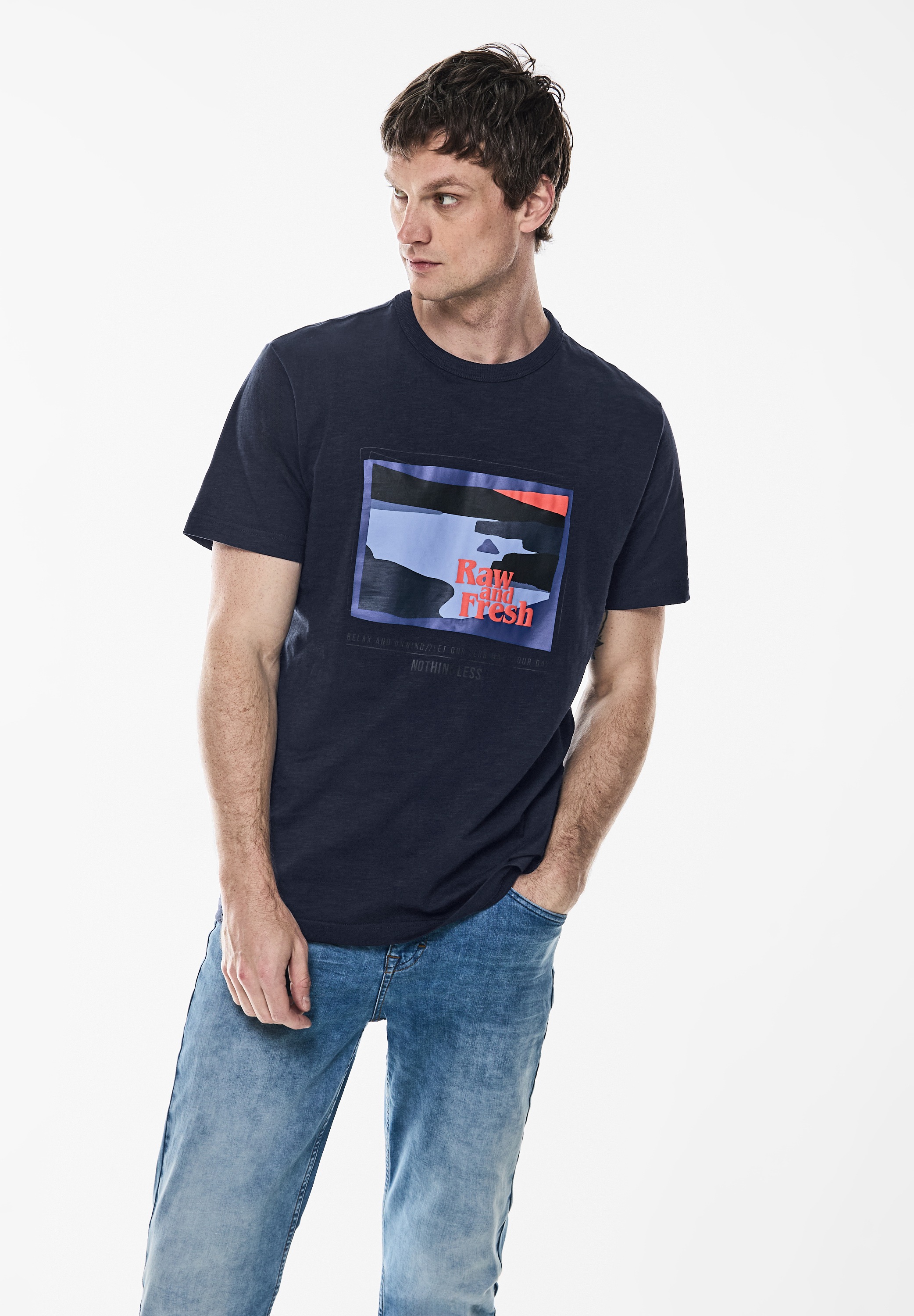 STREET ONE MEN T-Shirt, aus reiner Baumwolle