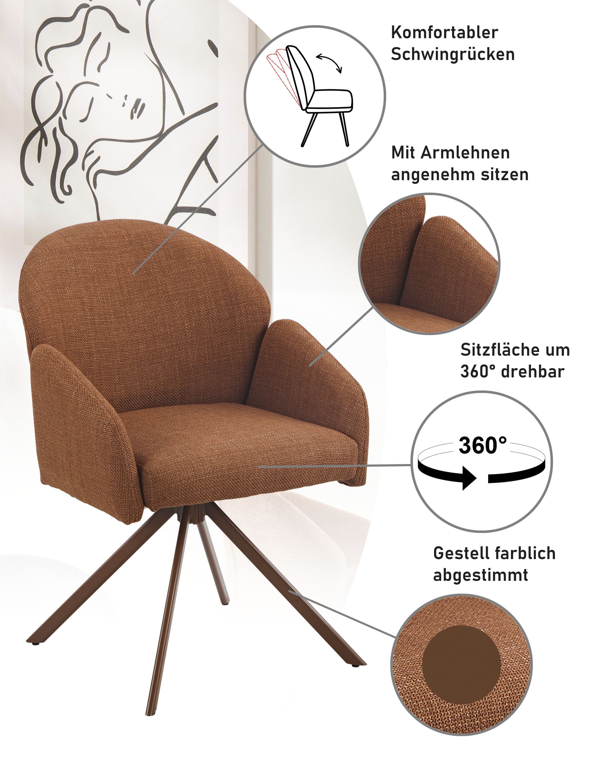 Thumbnail - HELA Armlehnstuhl "HOLLY" (Set) 2 Stk.