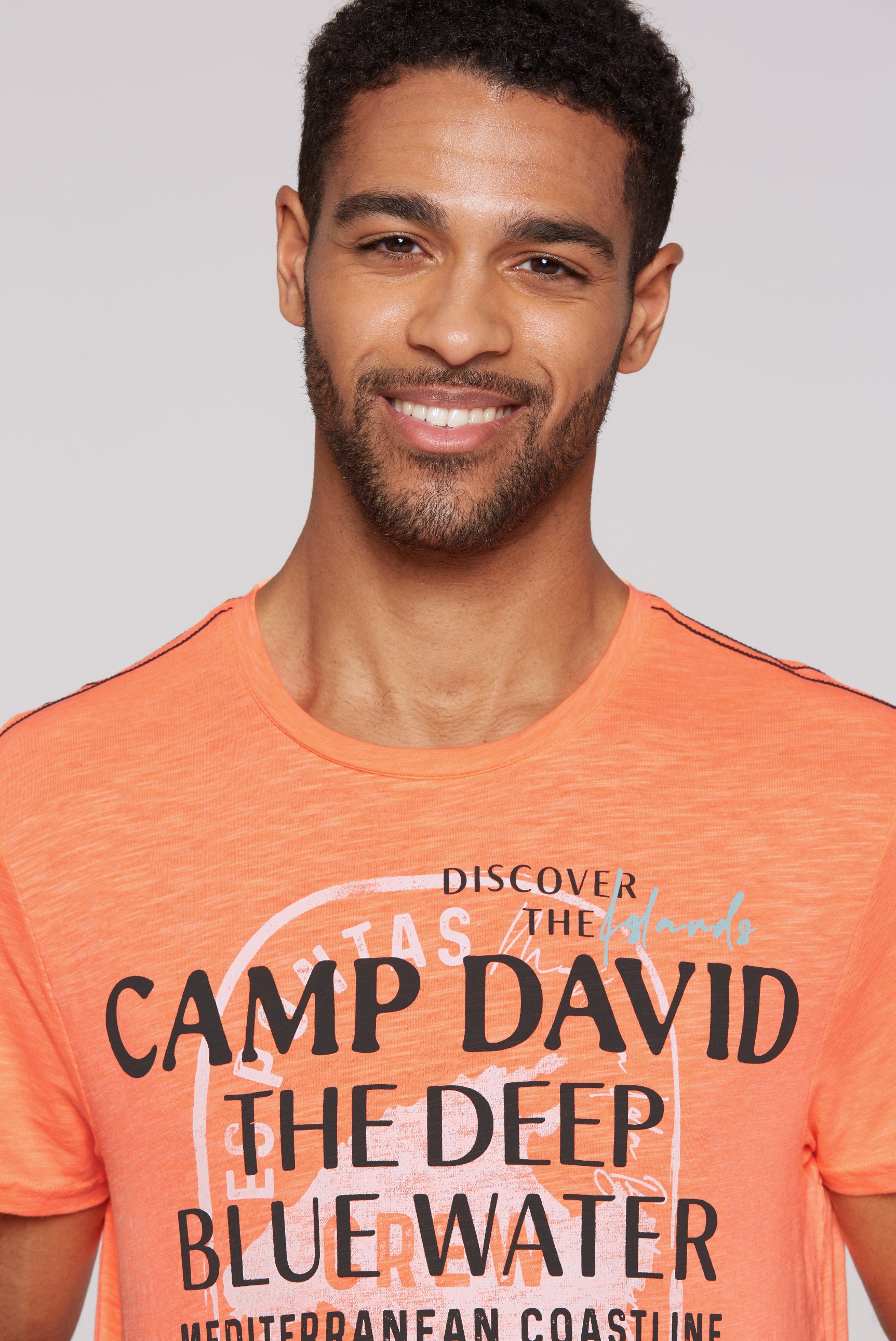 CAMP DAVID Rundhalsshirt, mit Baumwolle