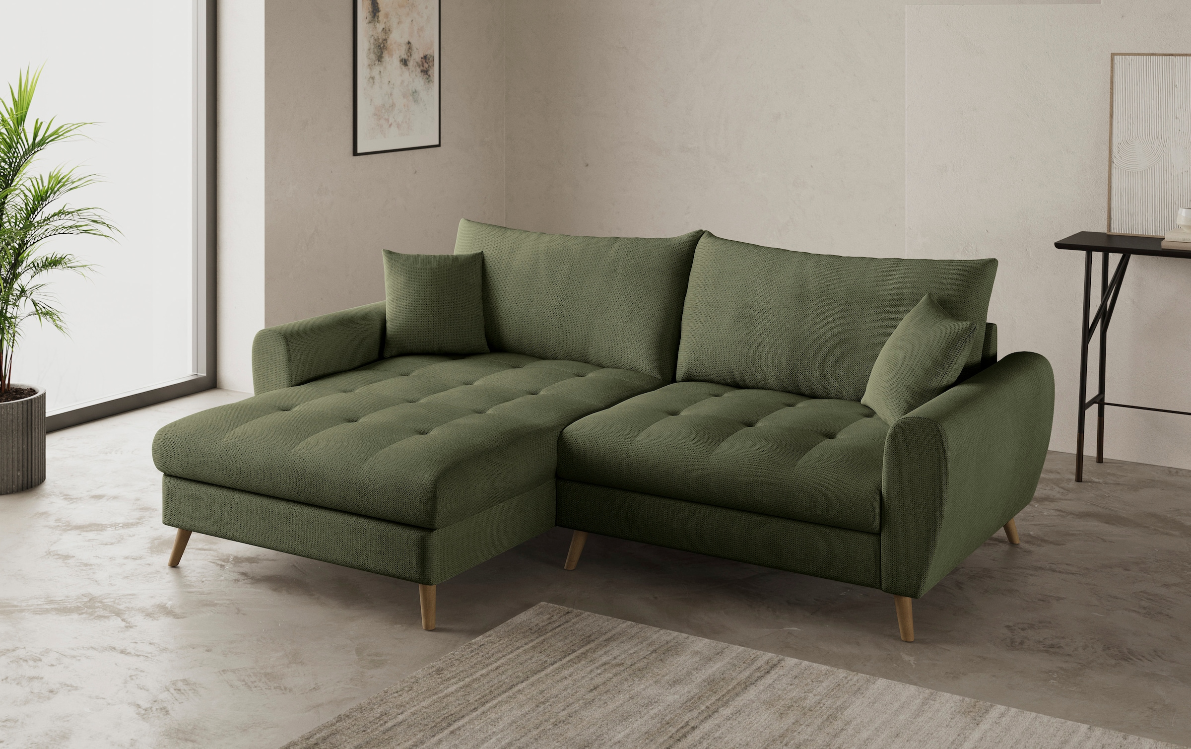 Mr. Couch Ecksofa »Blackburn II L-Form«, Wahlweise mit Kaltschaumpolsterung bis 140 kg belastbar