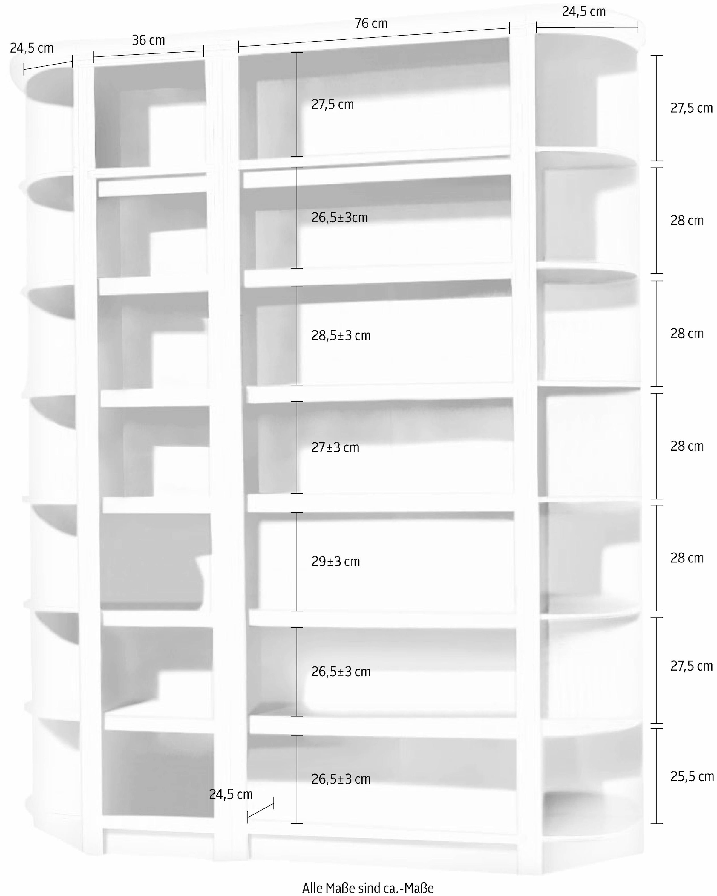 Home affaire Regal »Soeren«, (4-tlg), Höhe 220 cm, Tiefe 29 cm, stilvolles  Design, massiver Kiefer | BAUR