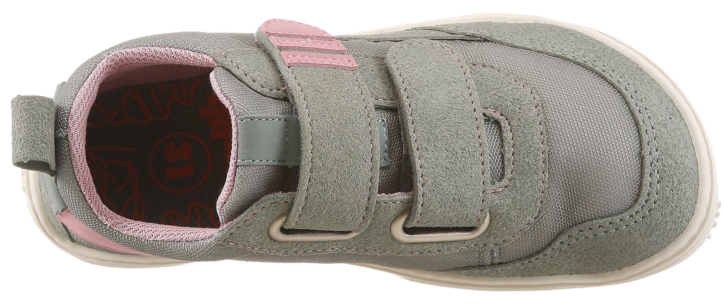 qnuffs Barfußschuh »Erle«  Klettschuh, Halbschuh, Sneaker mit Kontrastbesätzen