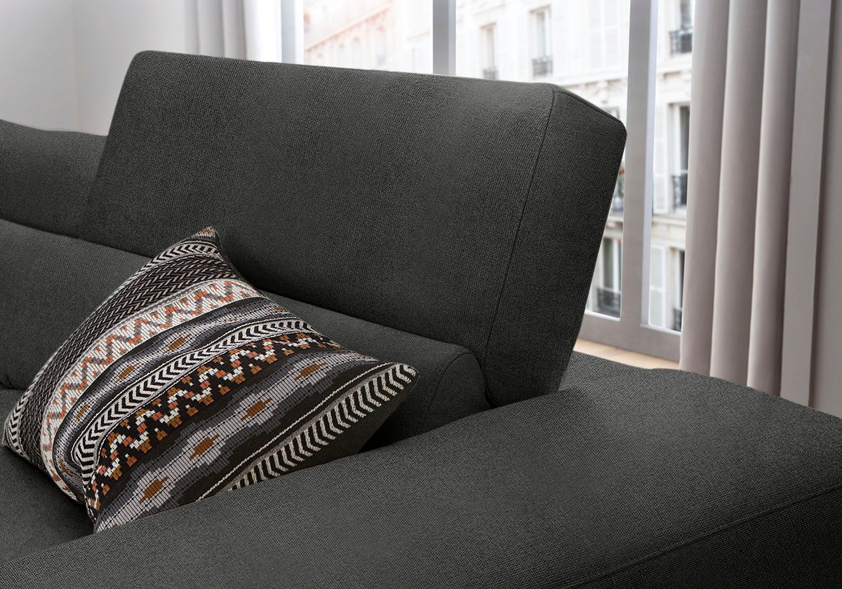 W.SCHILLIG Ecksofa »piedroo, Designsofa mit tollem Sitzkomfort, elegant und bequem, L-Form«, Kopfteilverstellung, wahlweise mit Sitztiefenverstellung, Breite 343cm