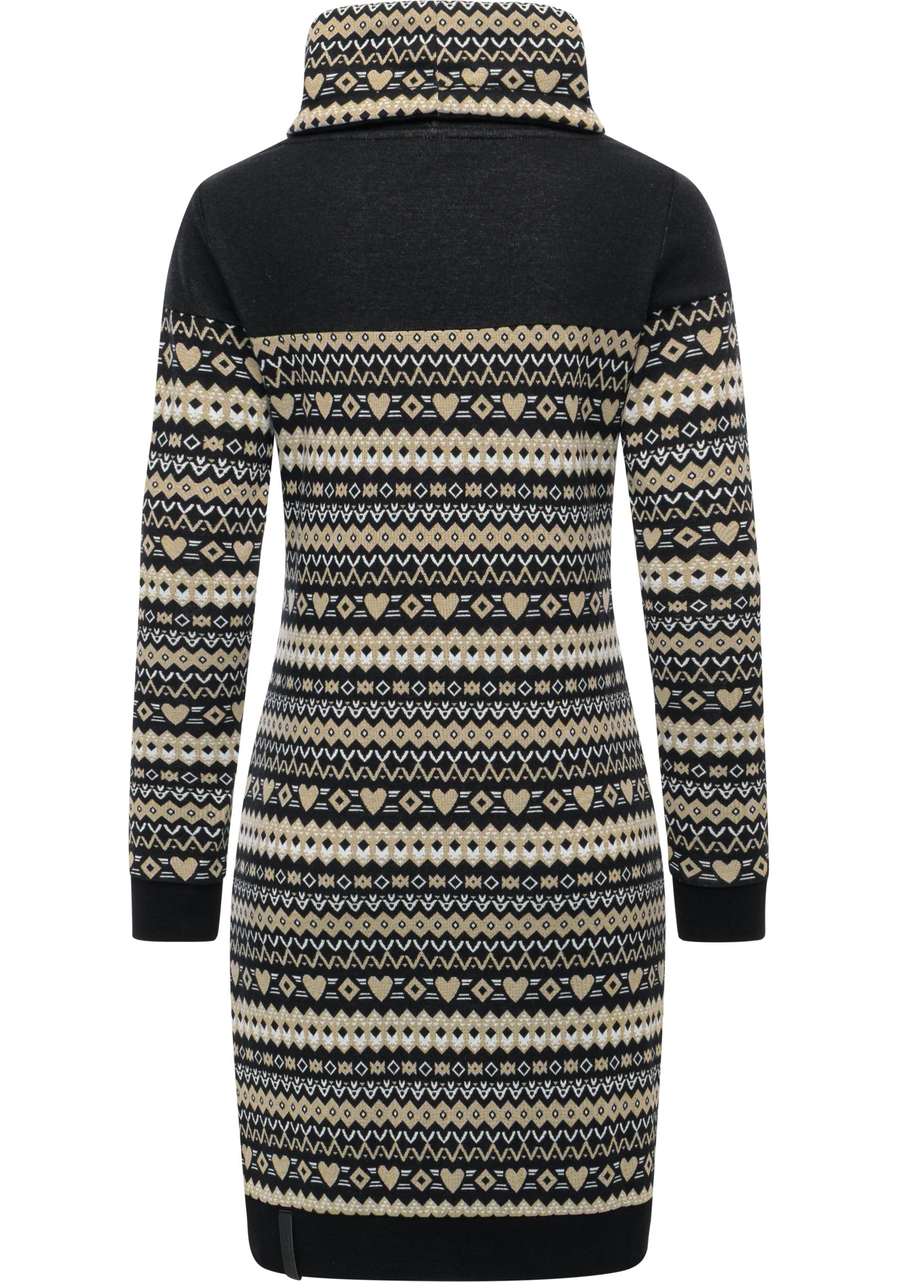 Ragwear Sweatkleid »Chlloe Jacquard YOUMODO«, stylisches Langarmkleid mit verspieltem Print