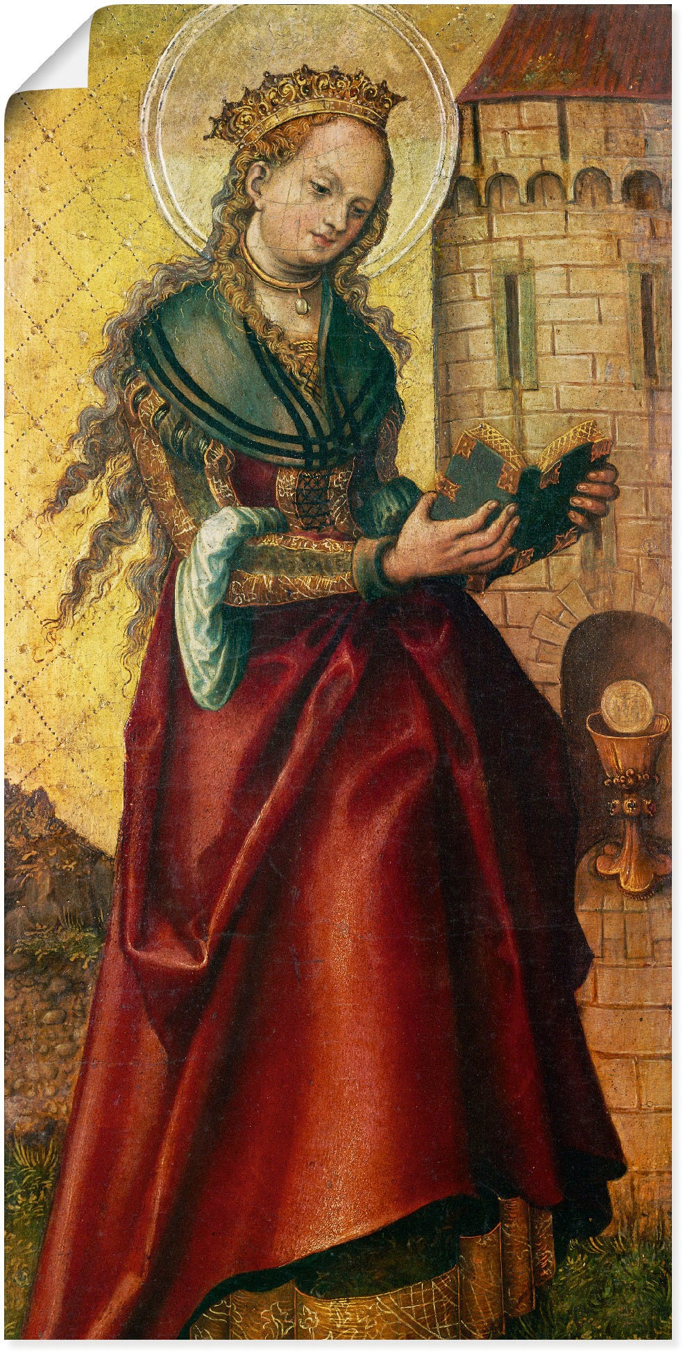 Artland Wandbild "Die heilige Barbara.", Frau, (1 St.), als Leinwandbild, P günstig online kaufen