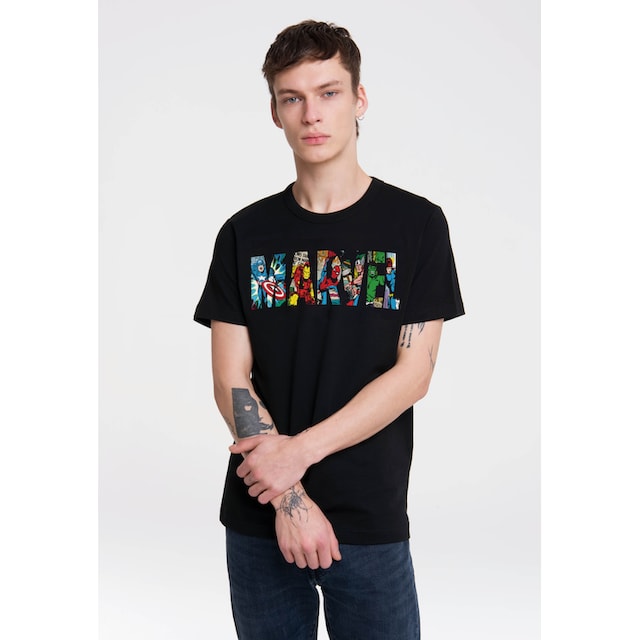 LOGOSHIRT T-Shirt »Marvel Comic Colour Logo«, mit coolem Print ▷ bestellen  | BAUR