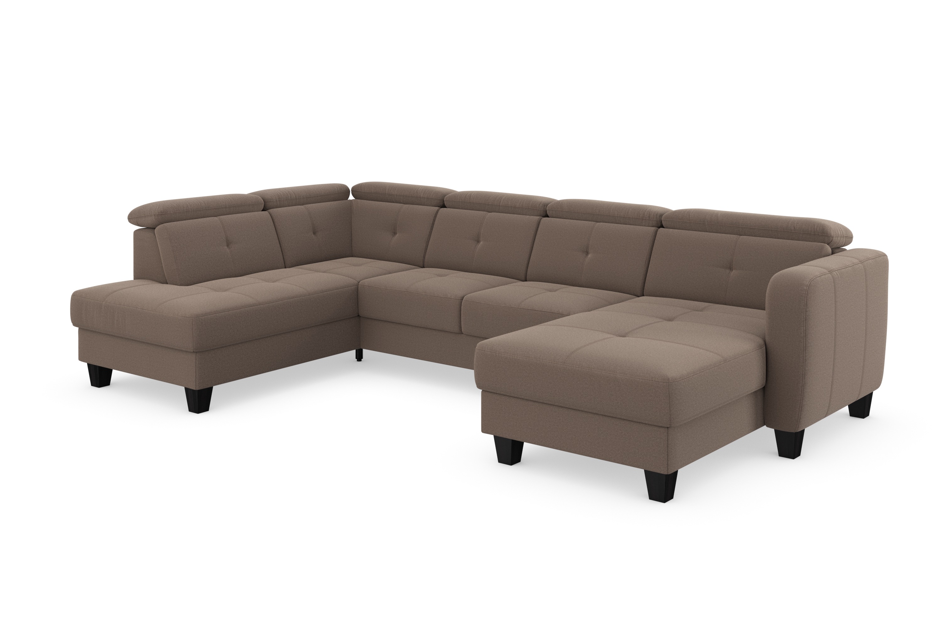 Thumbnail - sit&more Wohnlandschaft "Belluci U-Form" Kopfteilverstellung und Federkern, wahlweise mit Bettfunktion