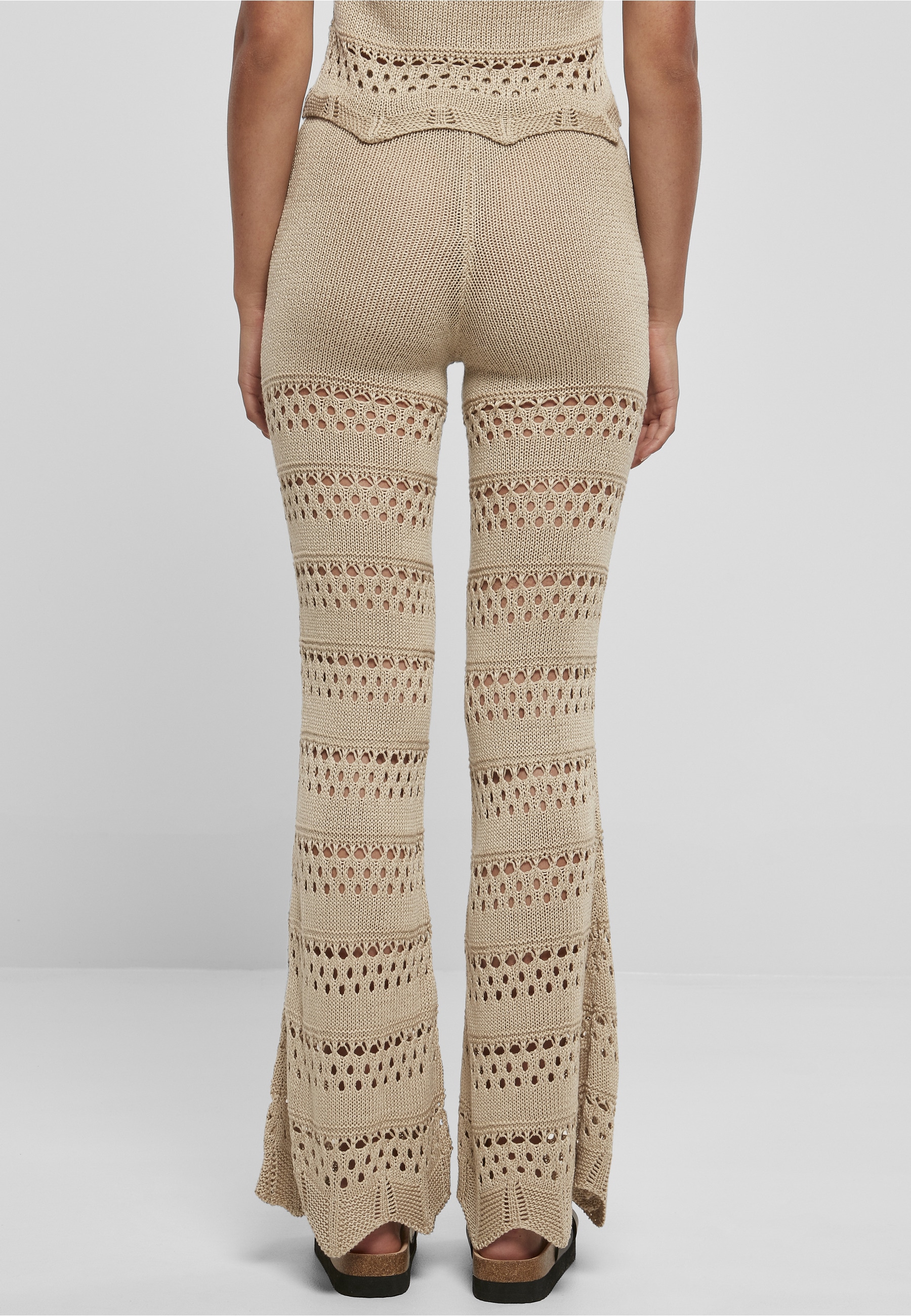 URBAN CLASSICS Leggings »Urban Classics Damen Ladies Flared Crochet Knit Leggings«