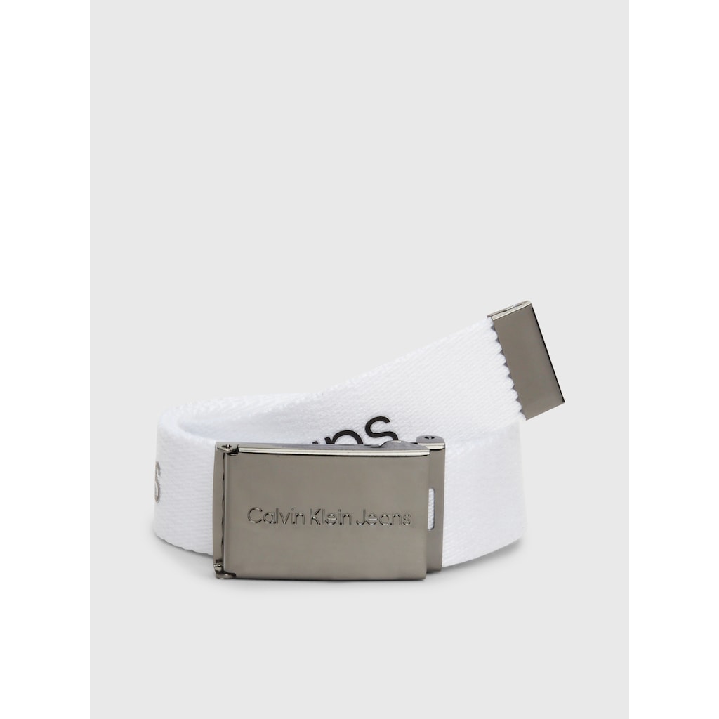 Calvin Klein Jeans Koppelgürtel »CANVAS LOGO METALLIC BUCKLE BELT«