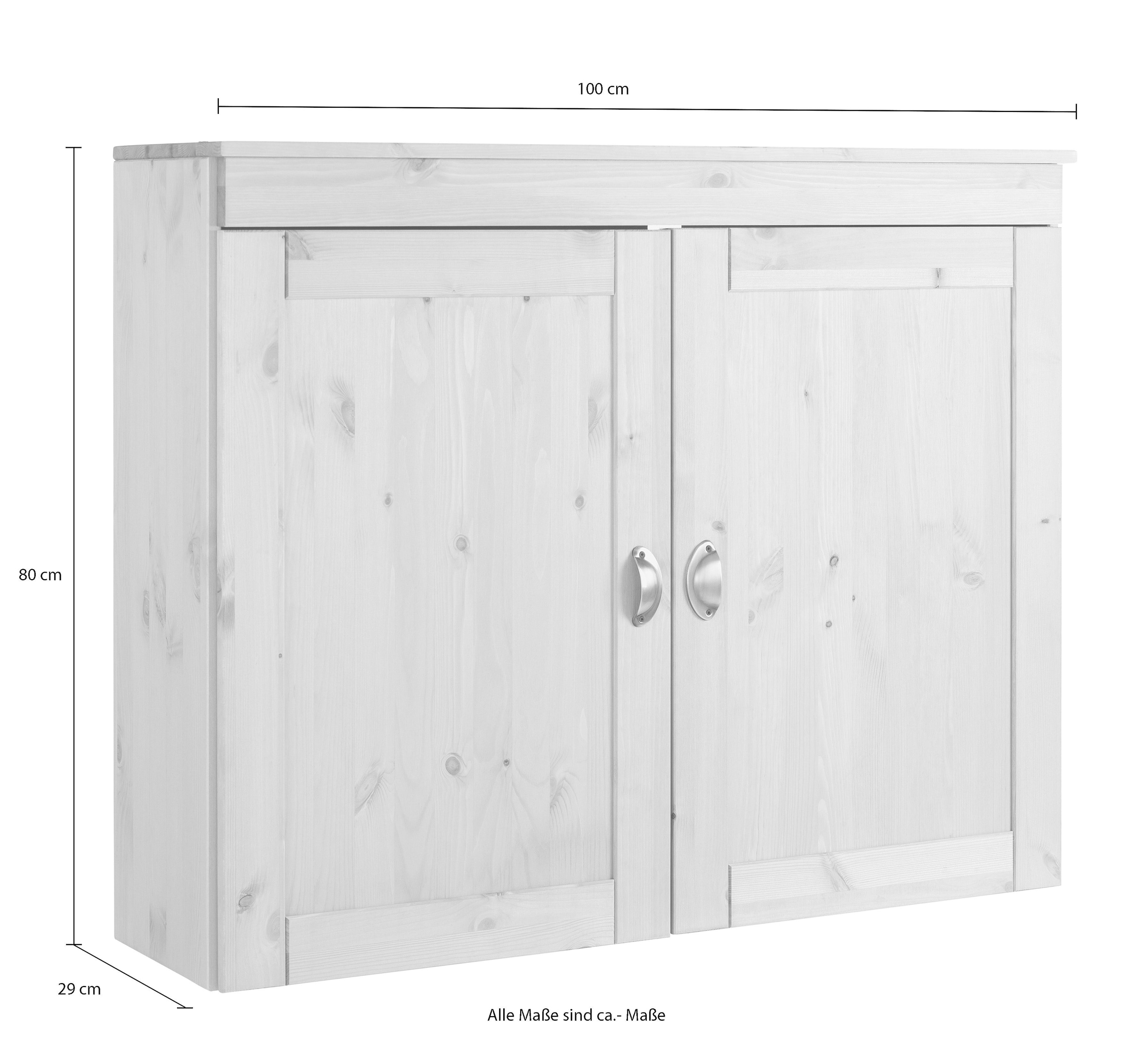 Wir haben eine große Auswahl an Home affaire Hängeschrank »Oslo«, 100 Metallgriffe, bestellen massiver 2 cm breit, Landhaus-Optik | BAUR Türen, Kiefer