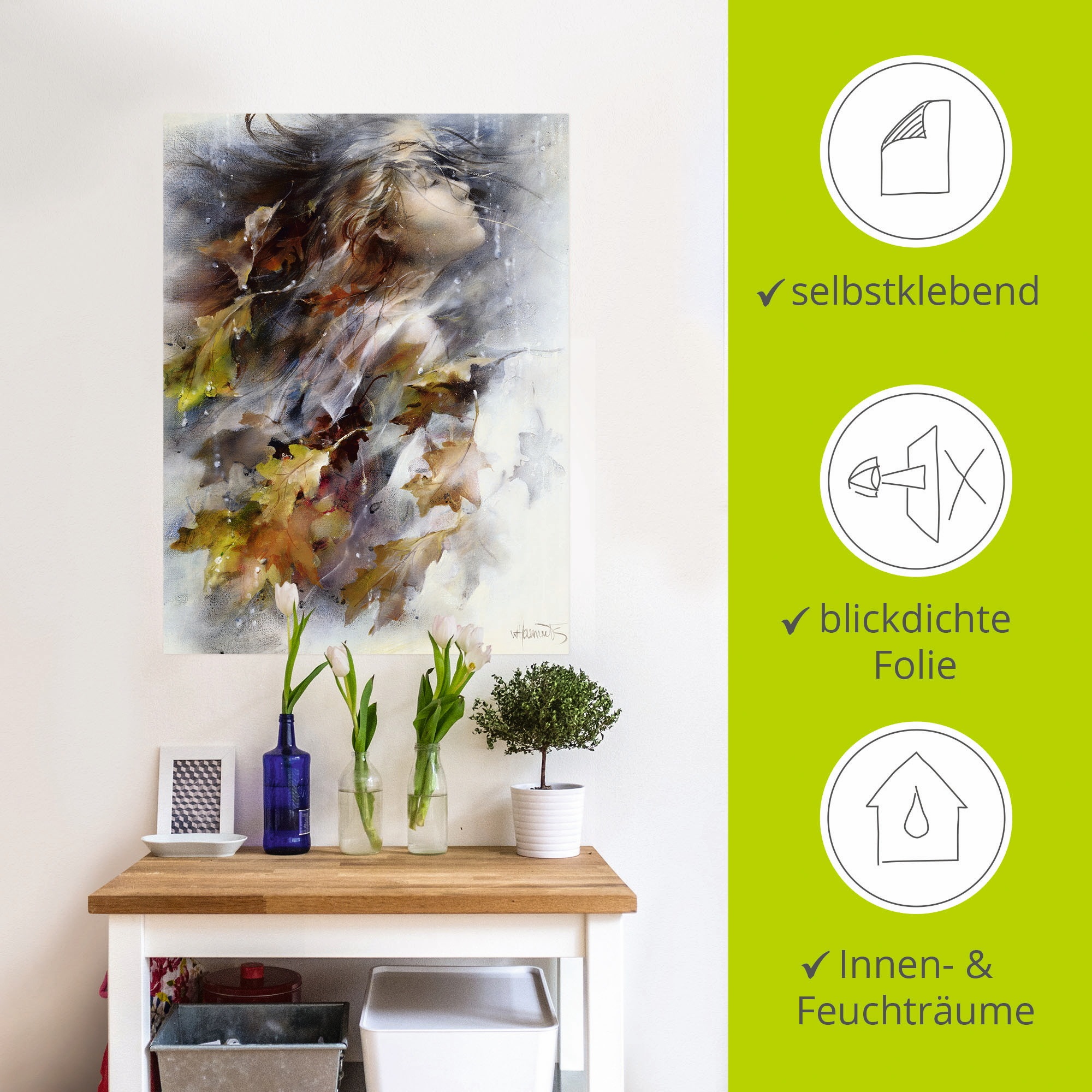 Artland Wandbild »Herbst«, Frau, (1 St.), als Leinwandbild, Poster, Wandaufkleber in verschied. Größen