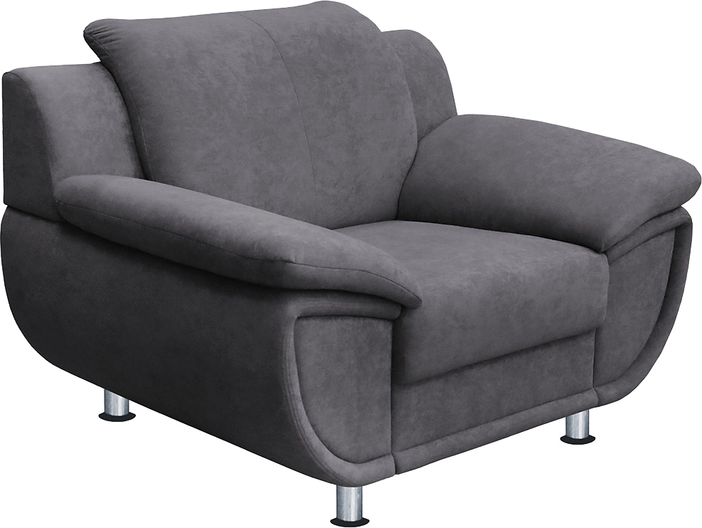 TRENDMANUFAKTUR Sessel »Rondo«, Füße chromfarben, mit extra breiten Armlehnen, frei im Raum stellbar