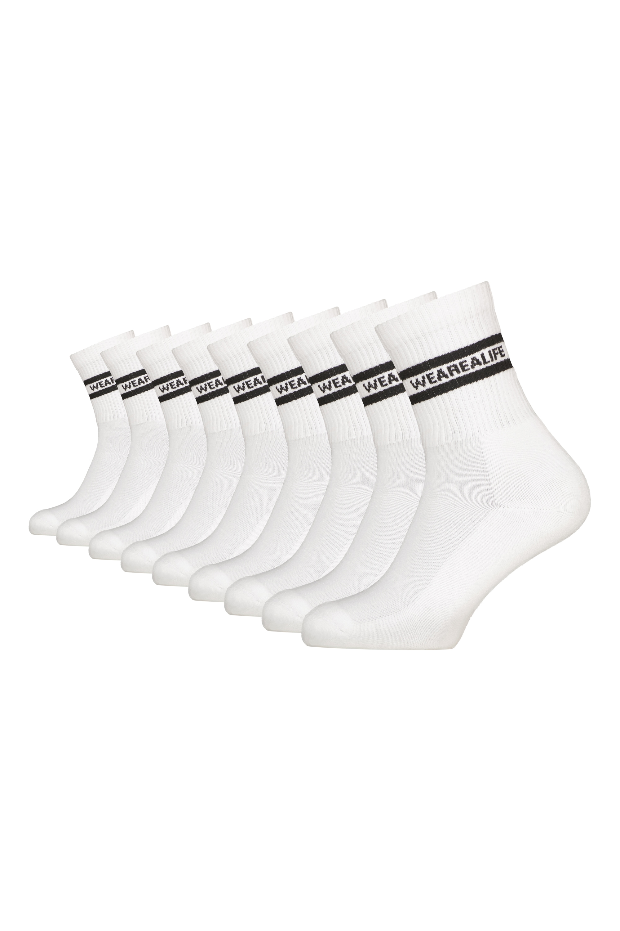 Alife & Kickin "Damen 9 PACK - HenjaAK Langsocken, Tennissocken, Socken" Spar-Set, sportliche Tennissocken mit Streifen, aus Baumwolle mit weichem Bund