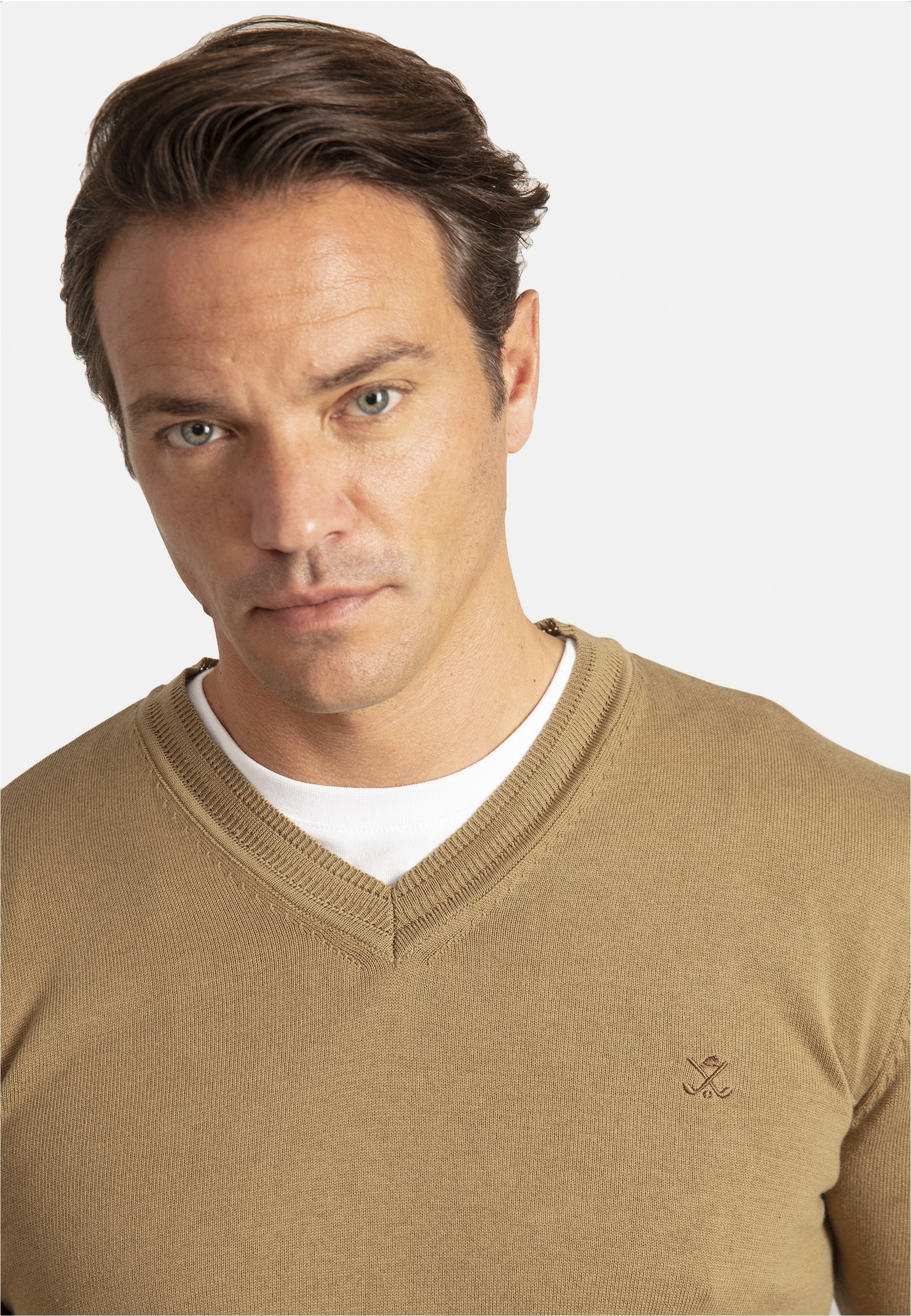 SIR RAYMOND TAILOR Strickpullover »Los Angeles«, (1 tlg.), mit klassischem V-Ausschnitt