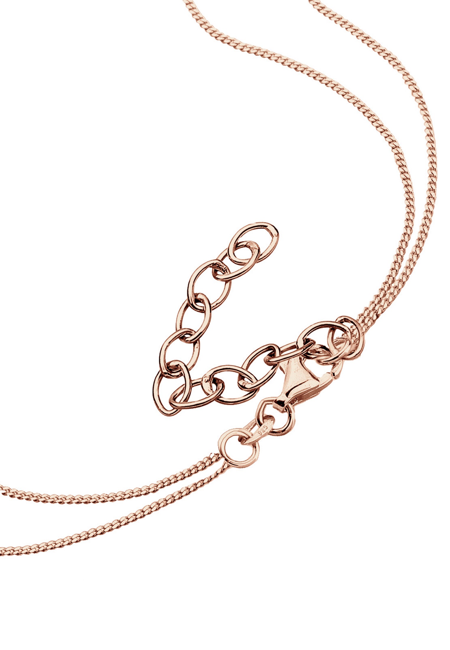ELLI Layer Necklace Circle Pendant 925 Silver Rose Gold 3
