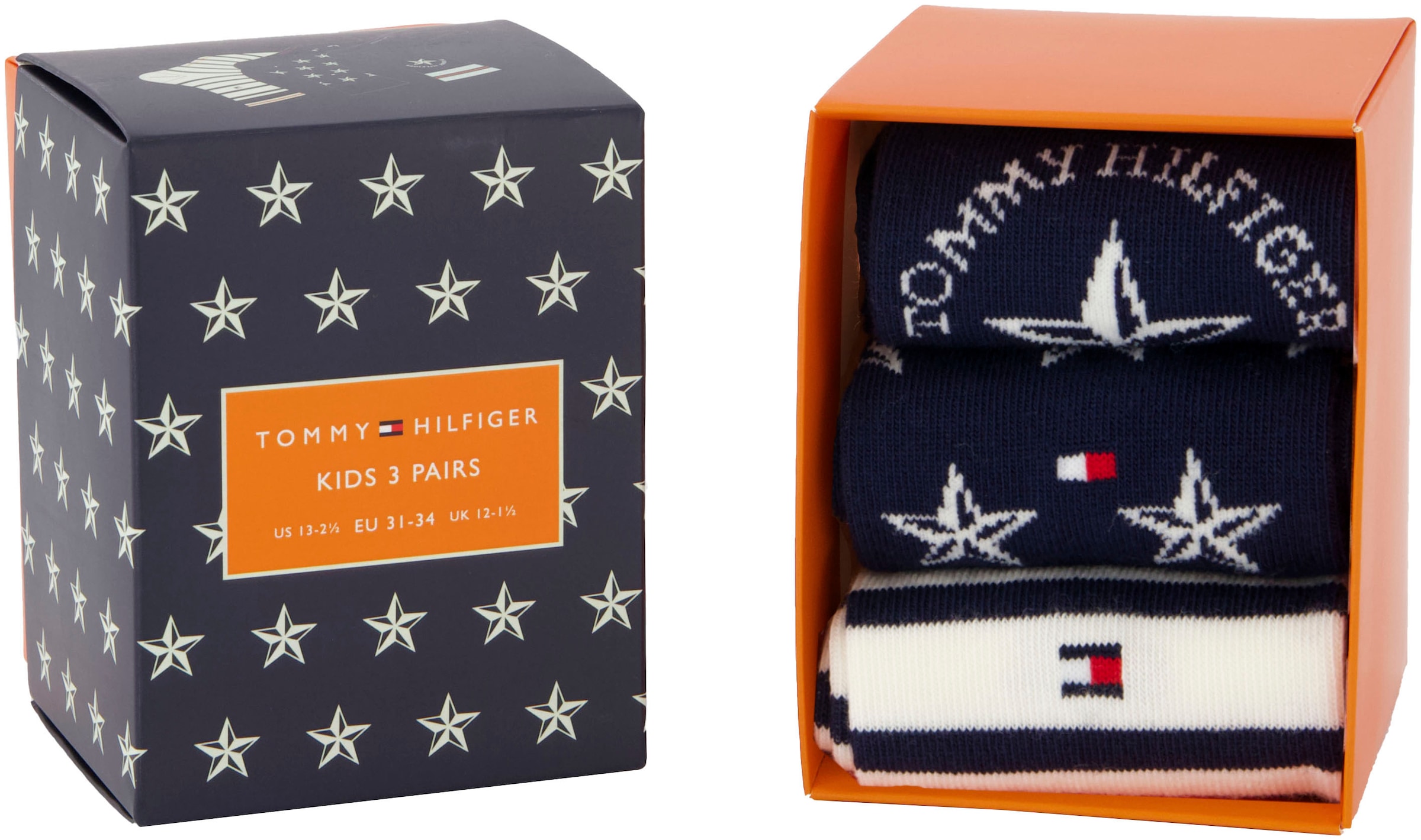 Tommy Hilfiger Socken, (3 Paar), mit auffälliger Musterung günstig online kaufen