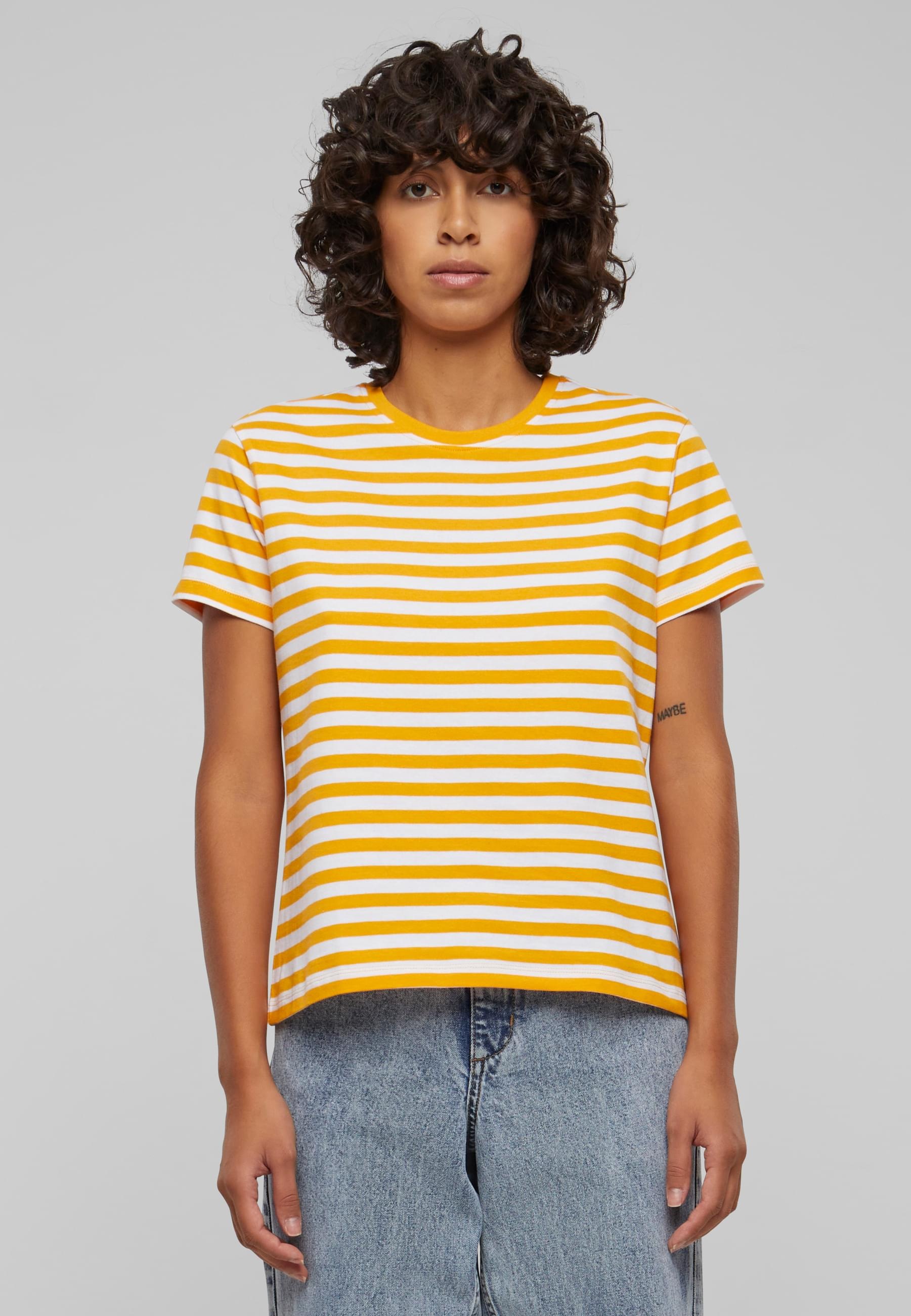 URBAN CLASSICS T-Shirt »Urban Classics Damen Ladies Regular Striped Tee«, (1 tlg.)