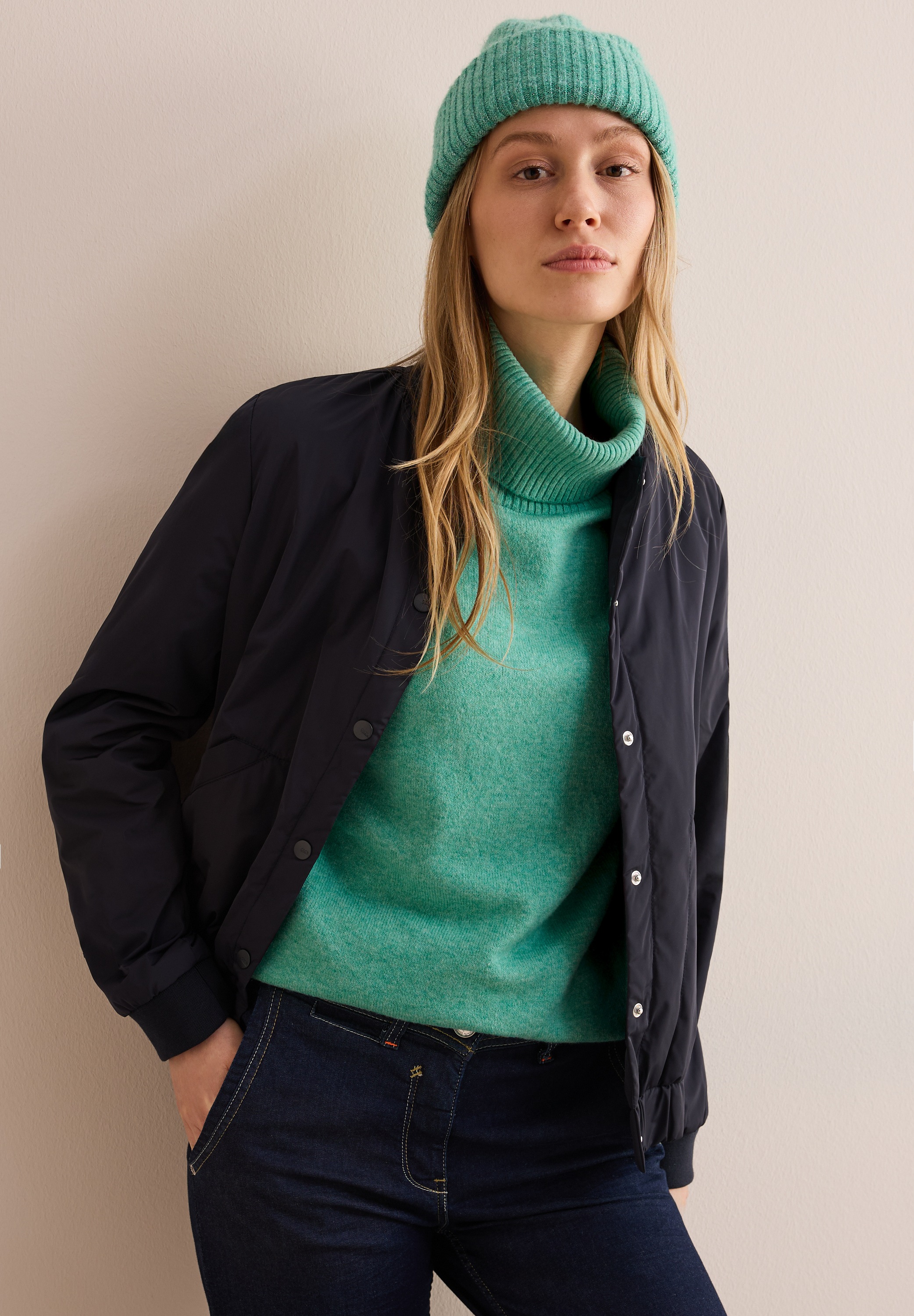 Cecil Strickpullover im Melange Look