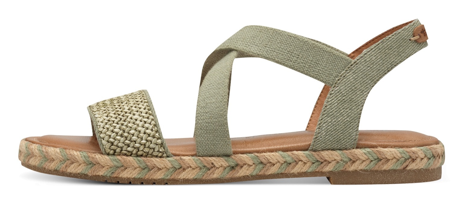 Tamaris Riemchensandale, Plateau, Sandalette, Sommerschuh mit Kontrast-Details